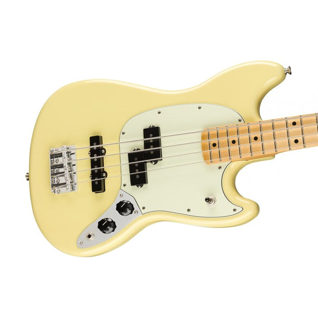 Fender Limited Edition Player Mustang Bass PJ Guitar, Maple FB, Canary Yellow