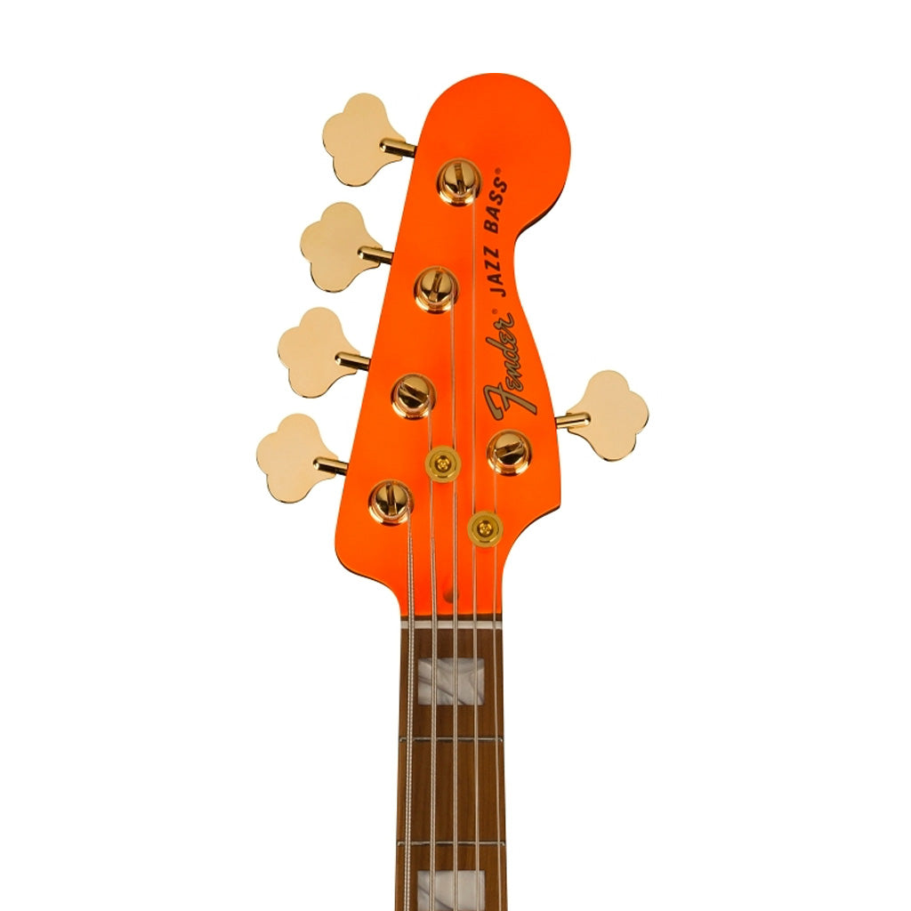 Fender MonoNeon Jazz Bass V Guitar, Fluorescent Yellow |  FENDER |  BASS GUITAR |  Zoso Music