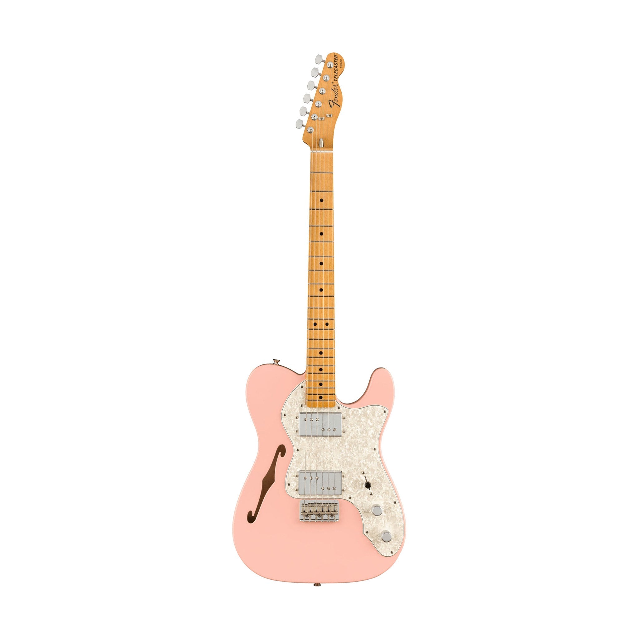 Fender Limited Edition Vintera 70s Telecaster Thinline Electric Guitar, Shell Pink |  FENDER |  ELECTRIC GUITAR |  Zoso Music