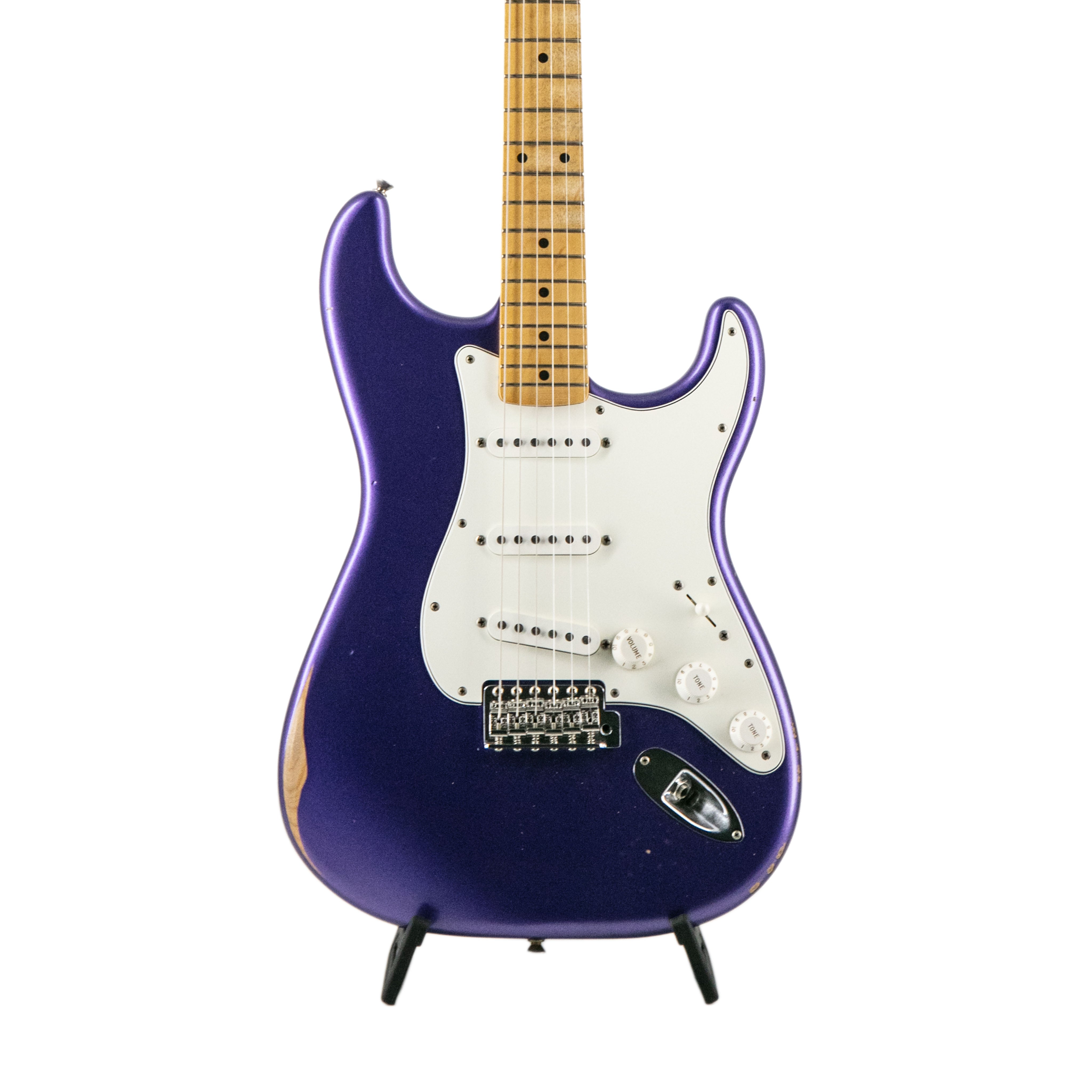 Fender Vintera Road Worn Mischief Maker 1960 Stratocaster Electric Guitar, Purple Metallic | Zoso Music Sdn Bhd
