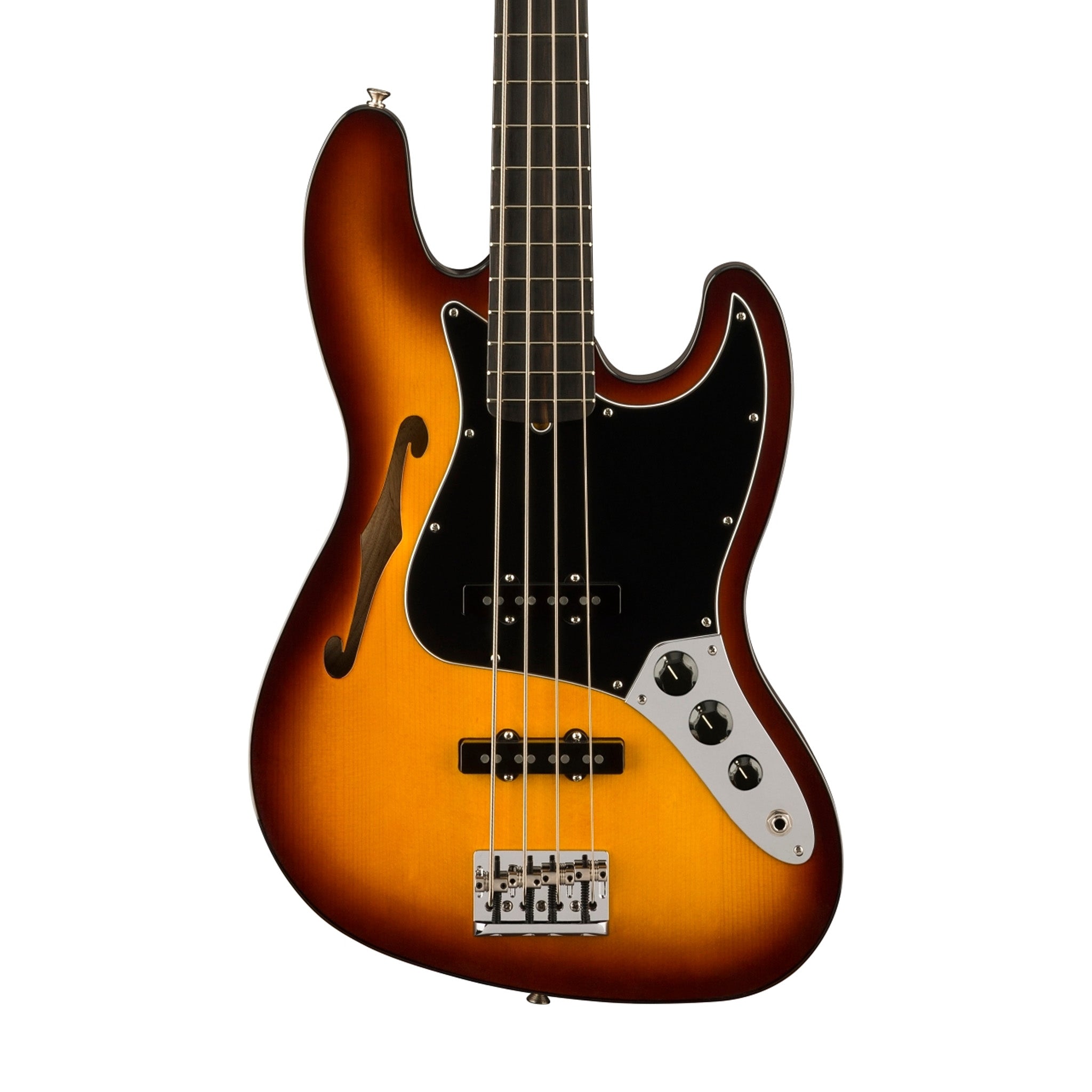 Fender Limited Edition American Suona Jazz Bass Thinline Guitar, Ebony FB, Violin Burst | Zoso Music Sdn Bhd