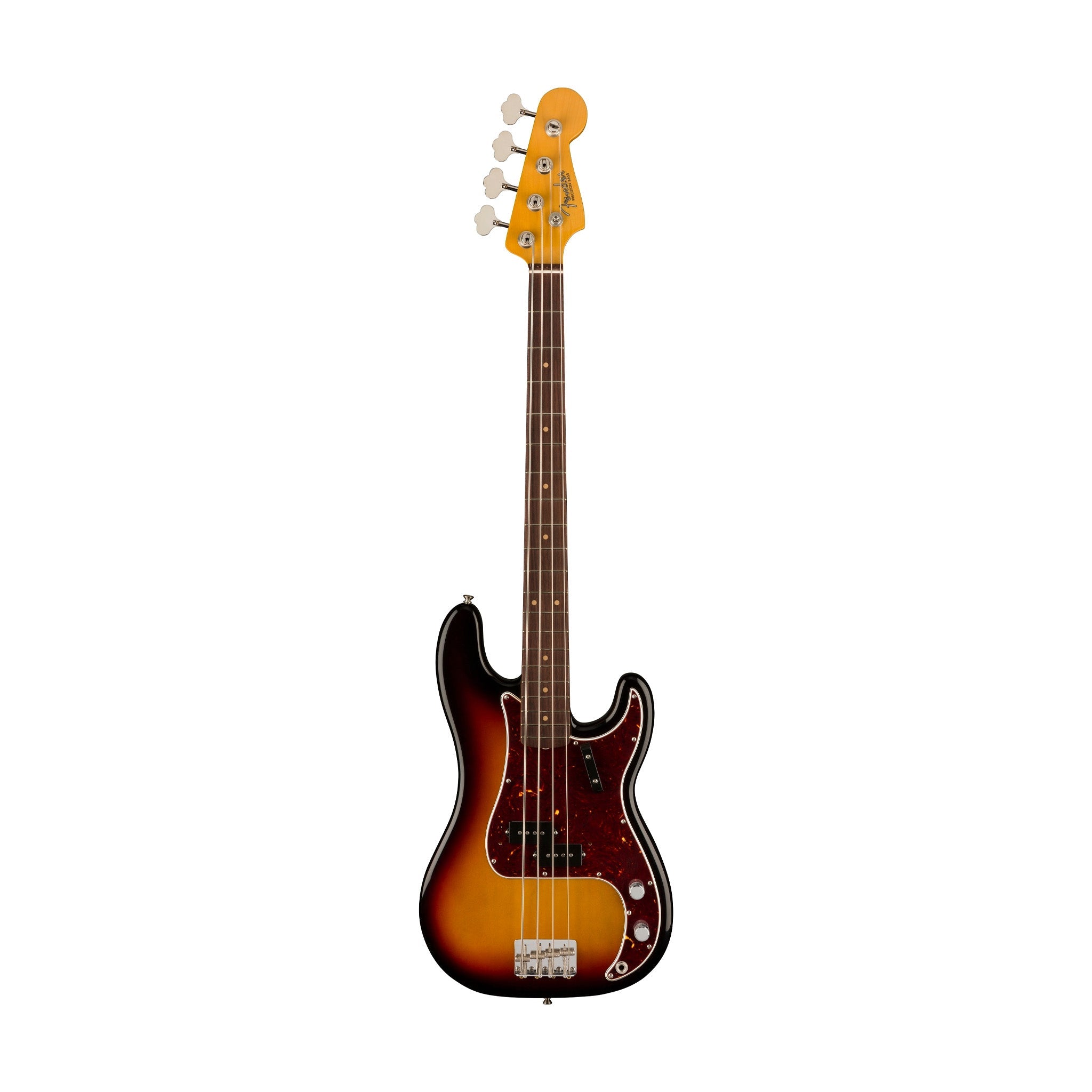 Fender American Vintage II 60 Precision Bass Electric Guitar, RW FB, 3-Tone Sunburst