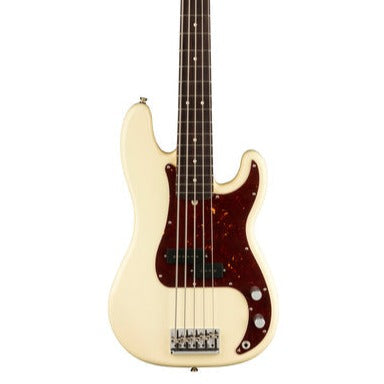 Fender American Professional II Precision Bass V Electric Guitar, RW FB, Olympic White