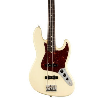 Fender American Professional II Jazz Bass Electric Guitar, RW FB, Olympic White |  FENDER |  BASS GUITAR |  Zoso Music