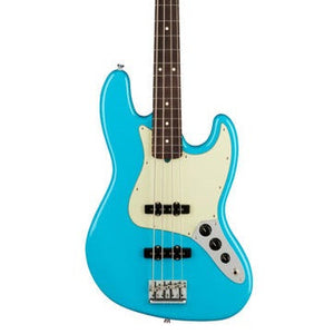 Fender American Professional II Jazz Bass Electric Guitar, RW FB, Miami Blue |  FENDER |  BASS GUITAR |  Zoso Music