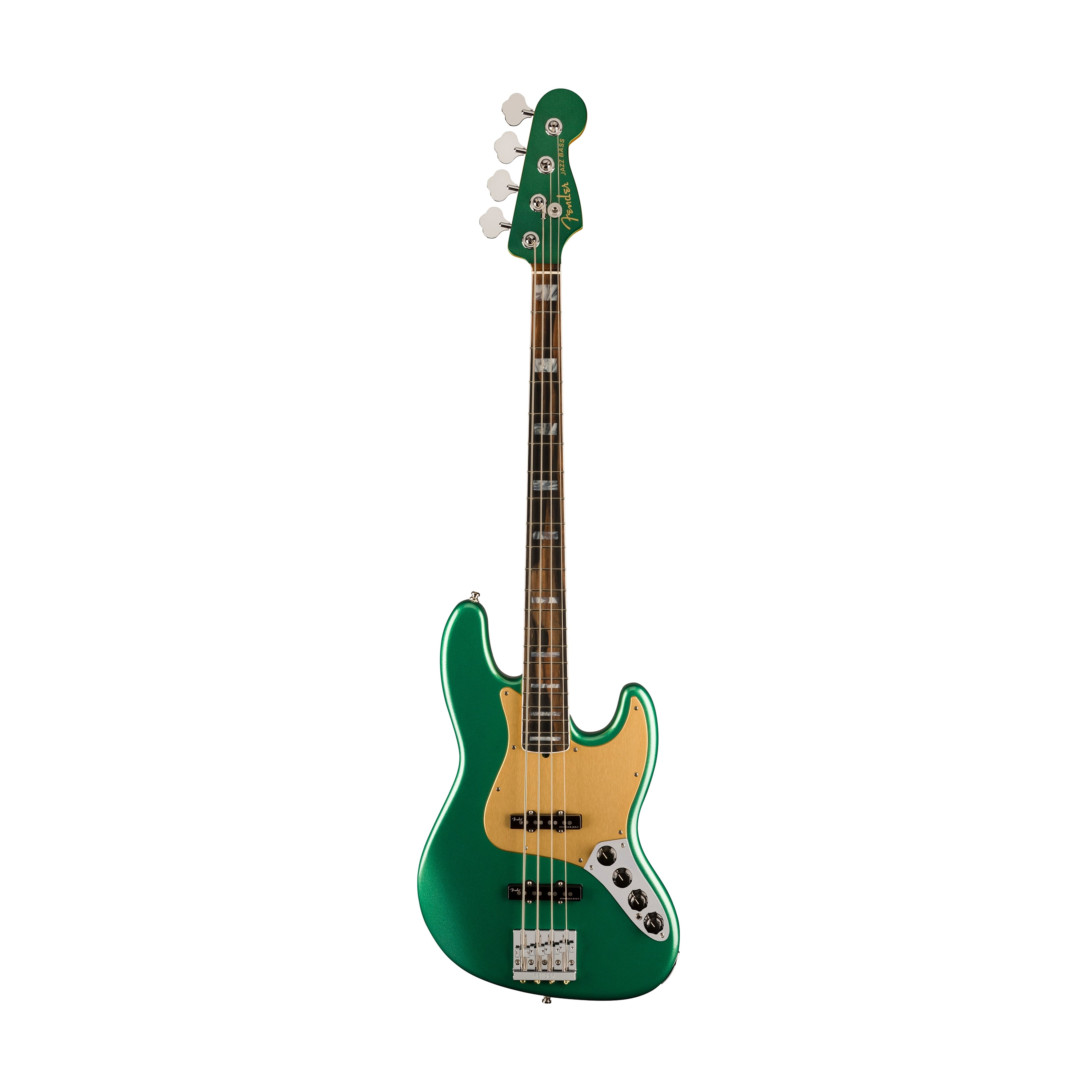 Fender FSR American Ultra Jazz Bass Guitar, Ebony FB, Mystic Pine Green |  FENDER |  BASS GUITAR |  Zoso Music