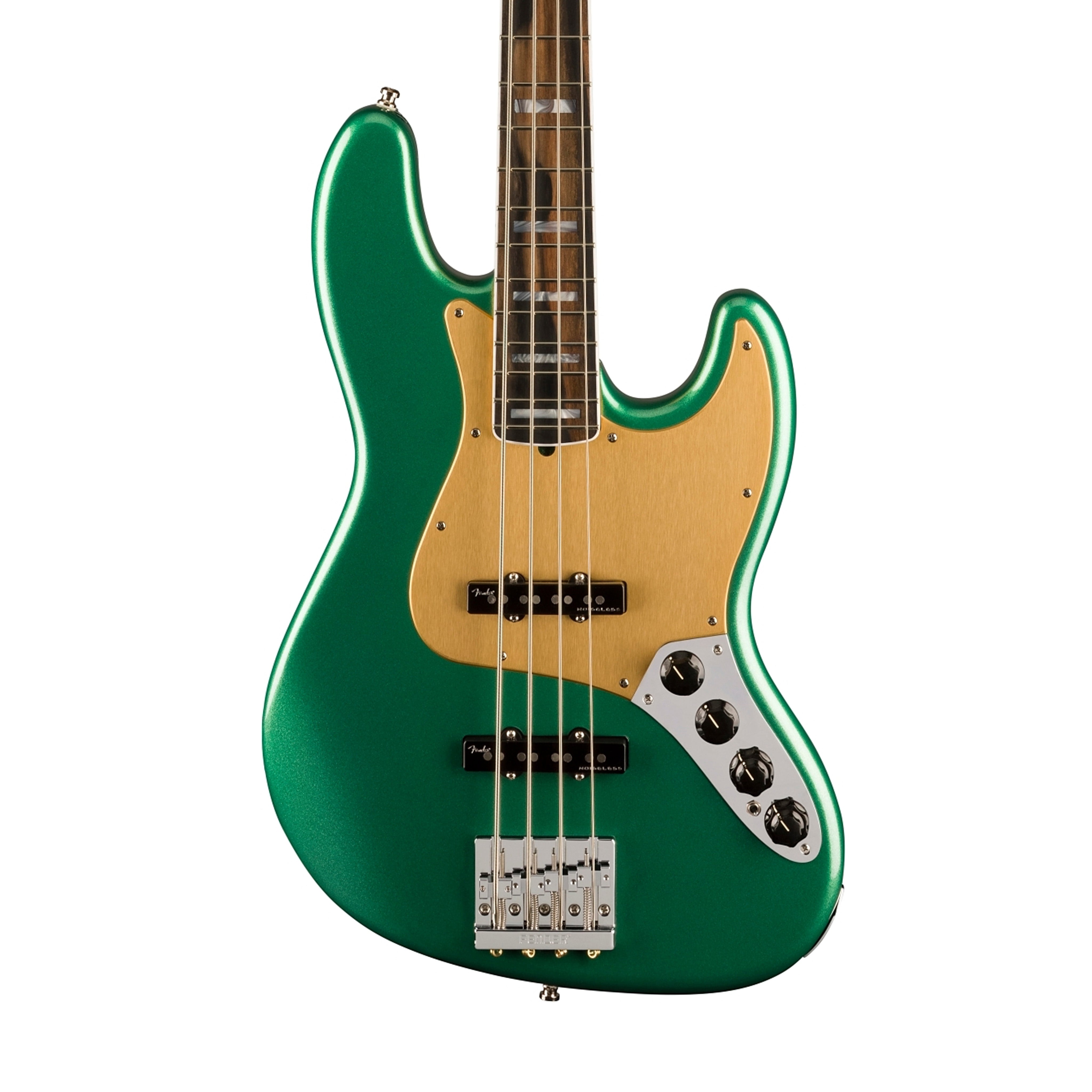 Fender FSR American Ultra Jazz Bass Guitar, Ebony FB, Mystic Pine Green |  FENDER |  BASS GUITAR |  Zoso Music