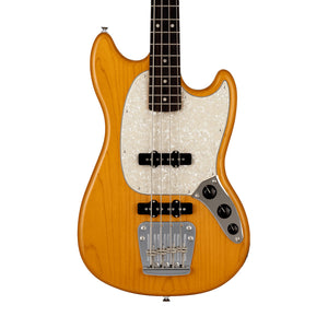 Fender Chilli Beans. Maika Mustang Bass Guitar, RW FB, Aged Natural | Zoso Music Sdn Bhd