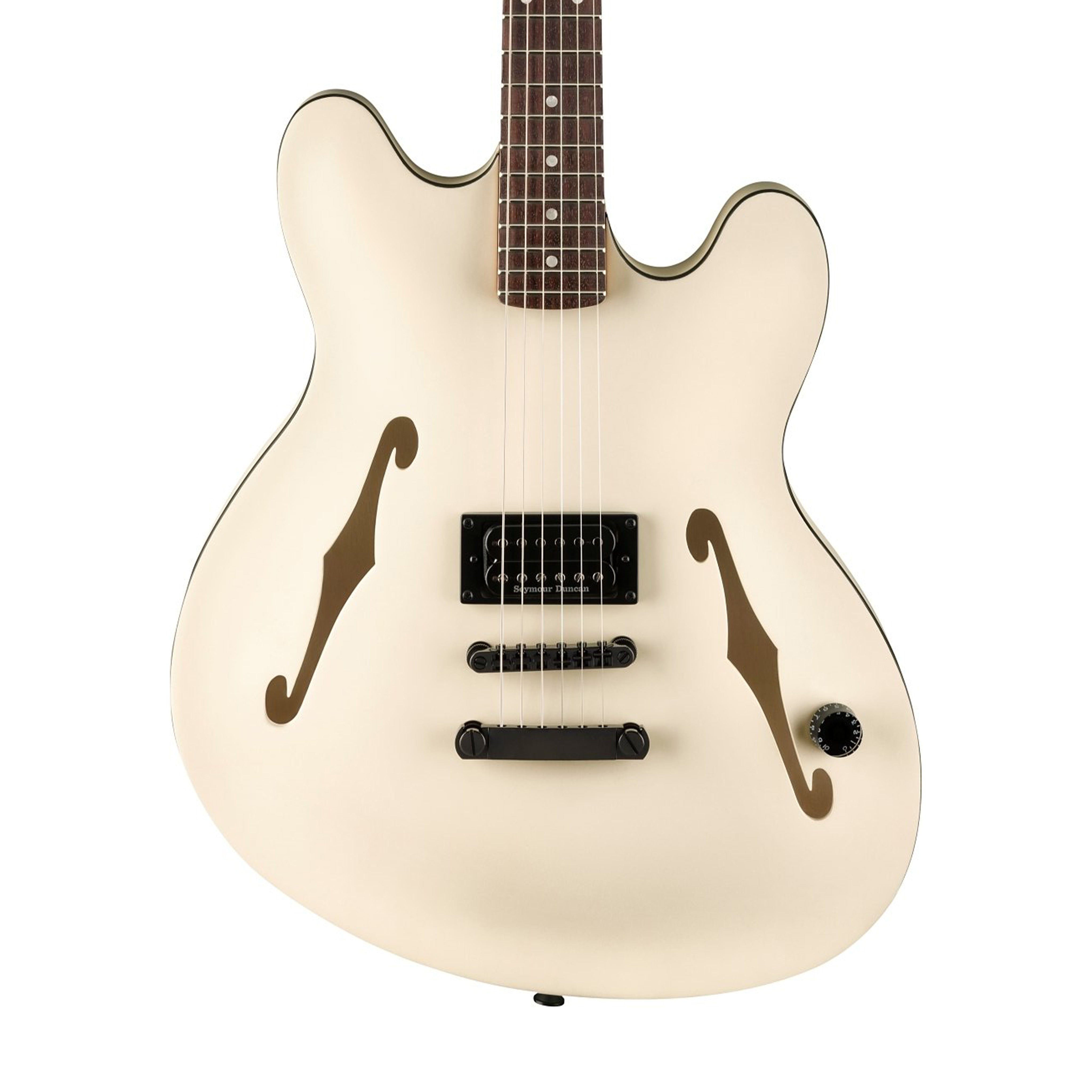 Fender Tom DeLonge Starcaster Electric Guitar, RW FB, Olympic White | Zoso Music Sdn Bhd