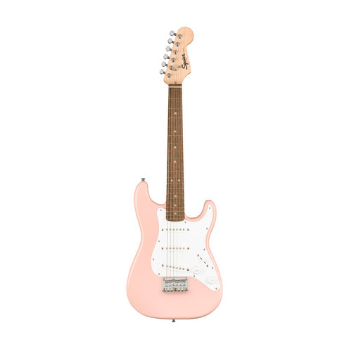 Squier FSR Sonic Stratocaster HT Electric Guitar w/White Pickguard, Maple FB, Shell Pink |  SQUIER BY FENDER |  ELECTRIC GUITAR |  Zoso Music