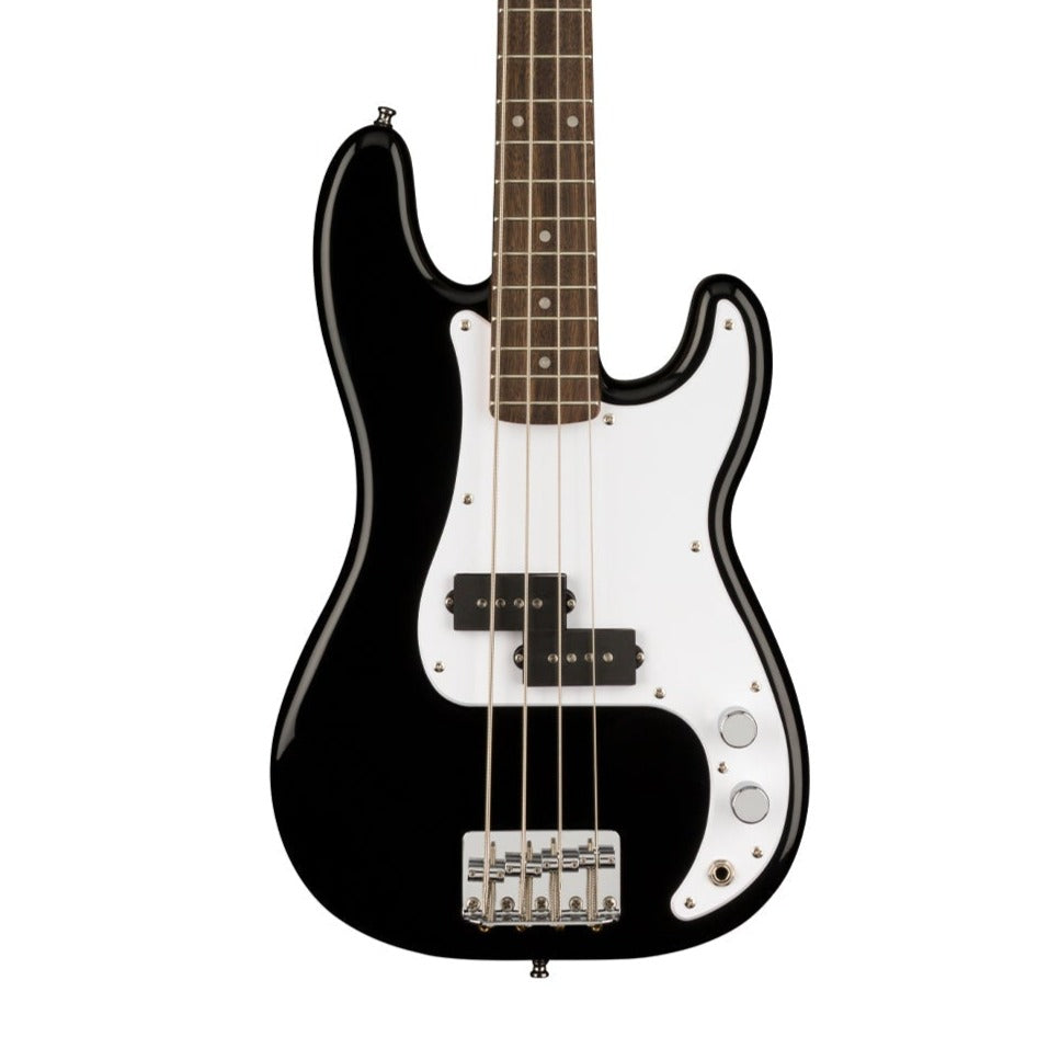 Squier Mini Precision Bass Guitar, Laurel FB, Black | Zoso Music Sdn Bhd