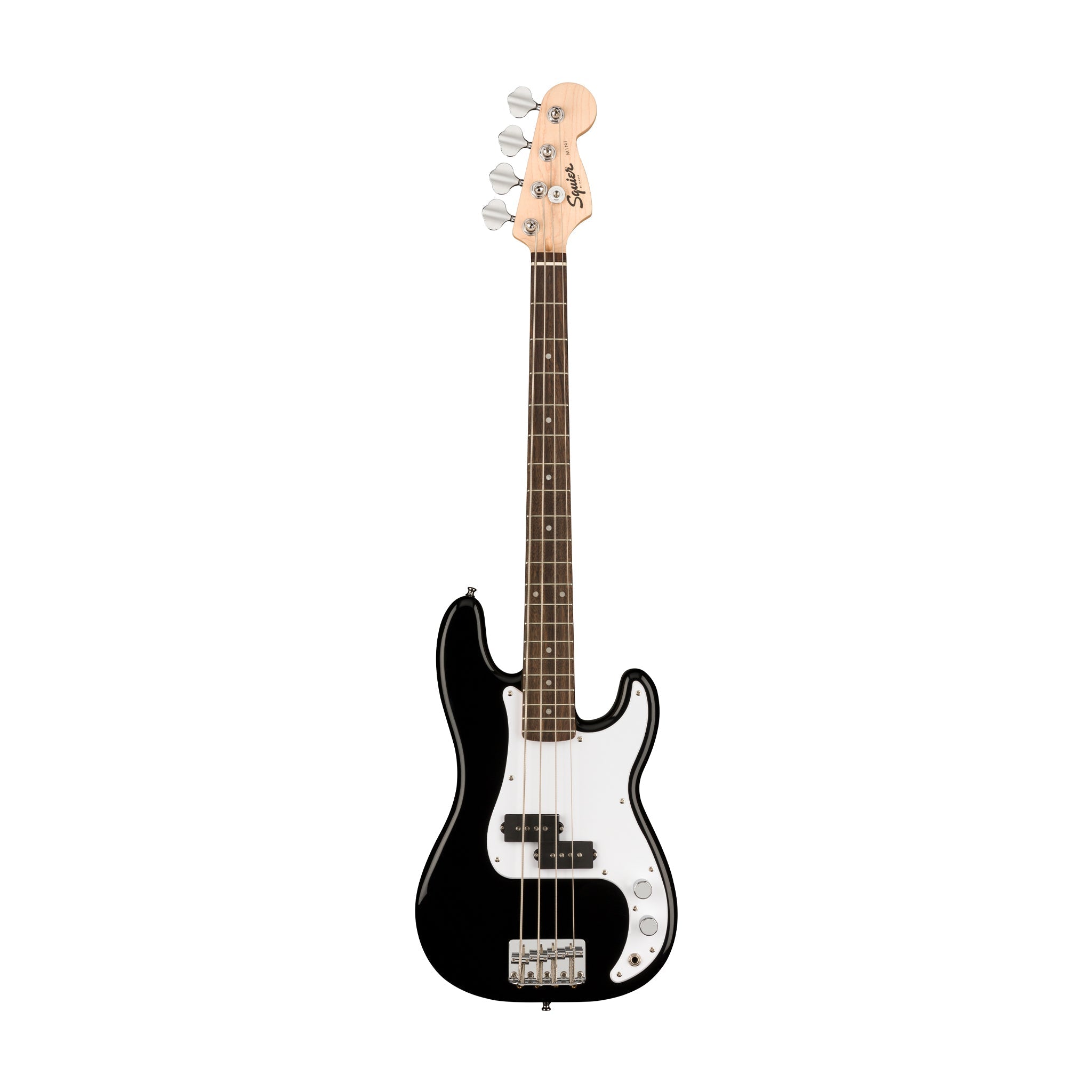 Squier Mini Precision Bass Guitar, Laurel FB, Black |  SQUIER BY FENDER |  BASS GUITAR |  Zoso Music