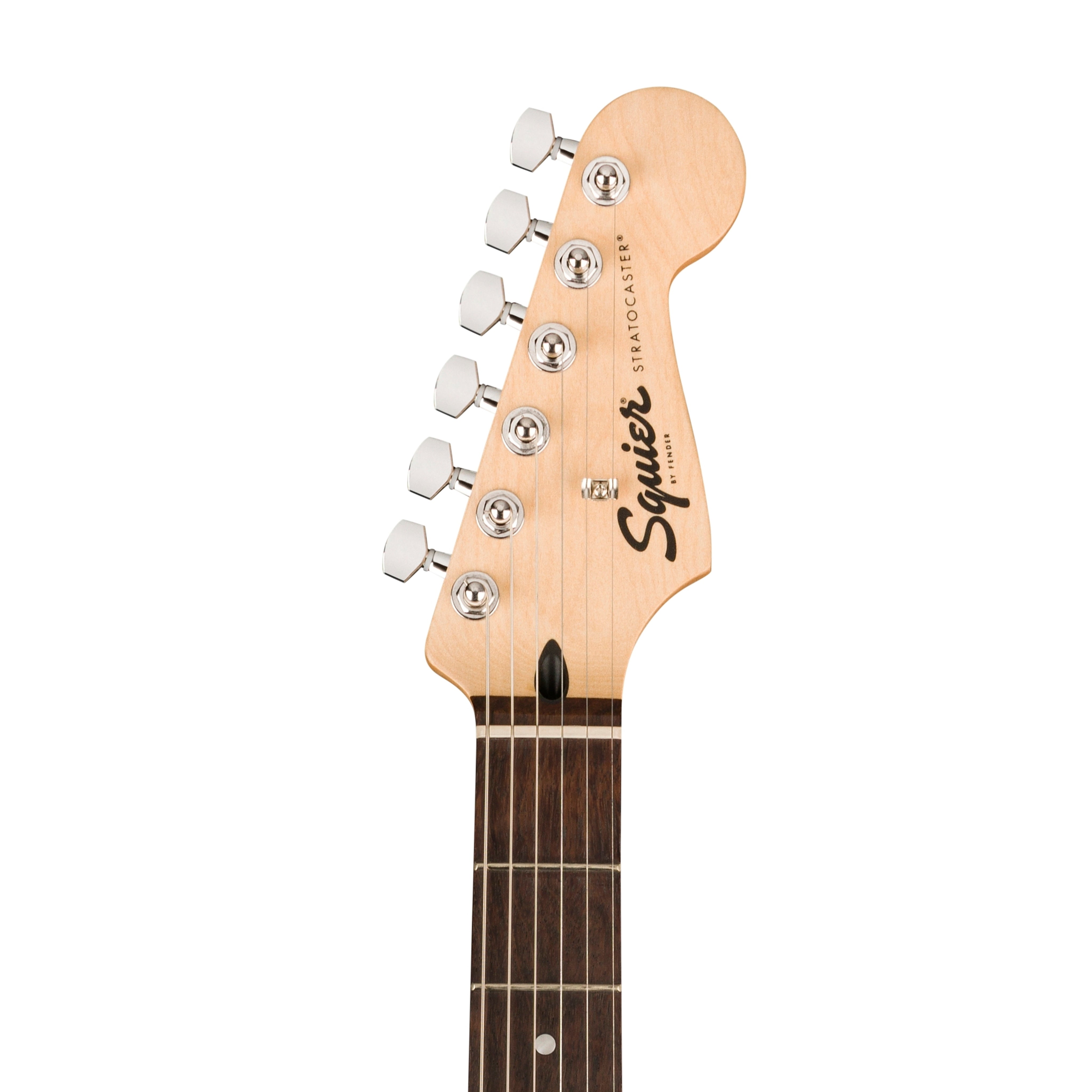 Squier Sonic Stratocaster Electric Guitar Bundle w/White Pickguard, Laurel FB, Ultraviolet