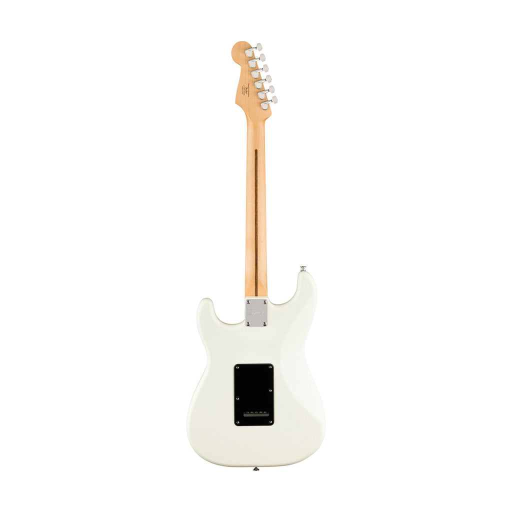 Squier FSR Sonic Stratocaster Electric Guitar w/Black Pickguard, Laurel FB, Arctic White |  SQUIER BY FENDER |  ELECTRIC GUITAR |  Zoso Music