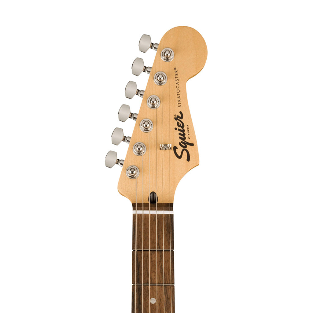 Squier FSR Sonic Stratocaster Electric Guitar w/Black Pickguard, Laurel FB, Arctic White |  SQUIER BY FENDER |  ELECTRIC GUITAR |  Zoso Music