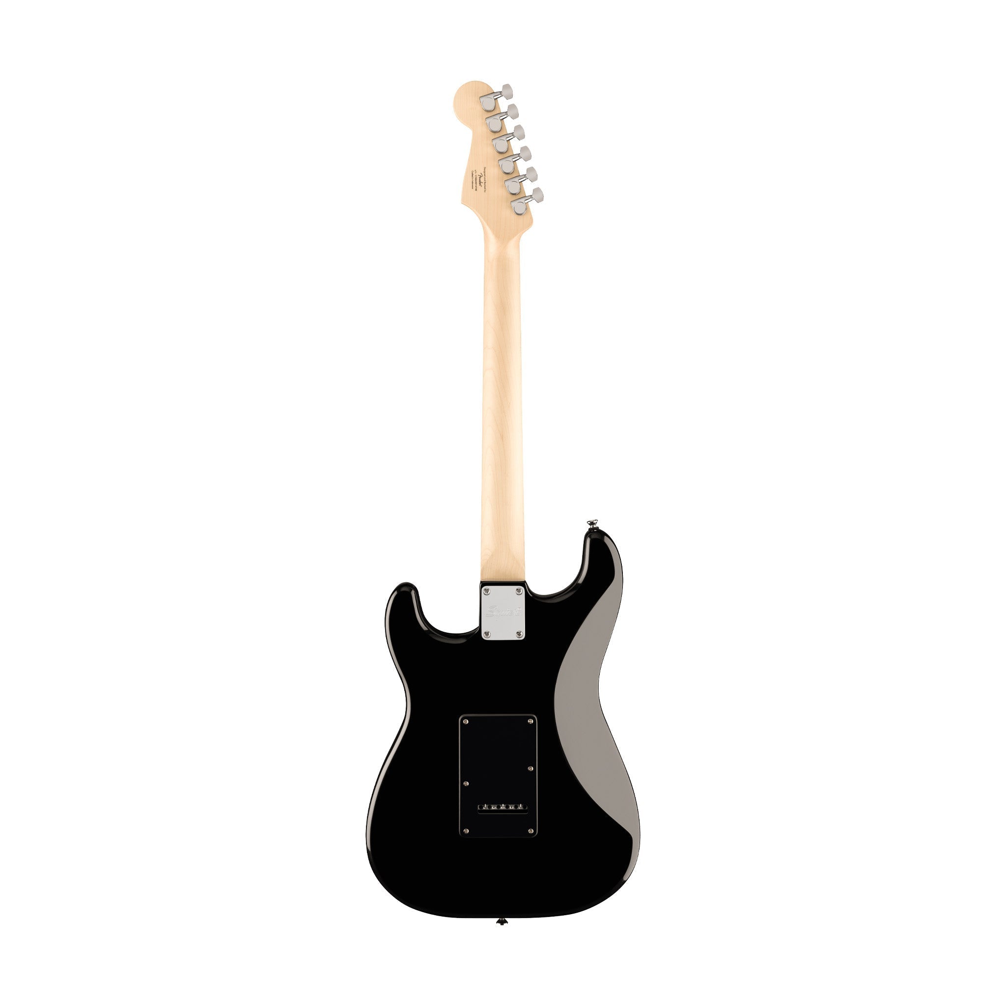 Squier FSR Sonic Stratocaster Electric Guitar w/Black PG & White Plastic Parts, Maple FB, Black |  SQUIER BY FENDER |  ELECTRIC GUITAR |  Zoso Music