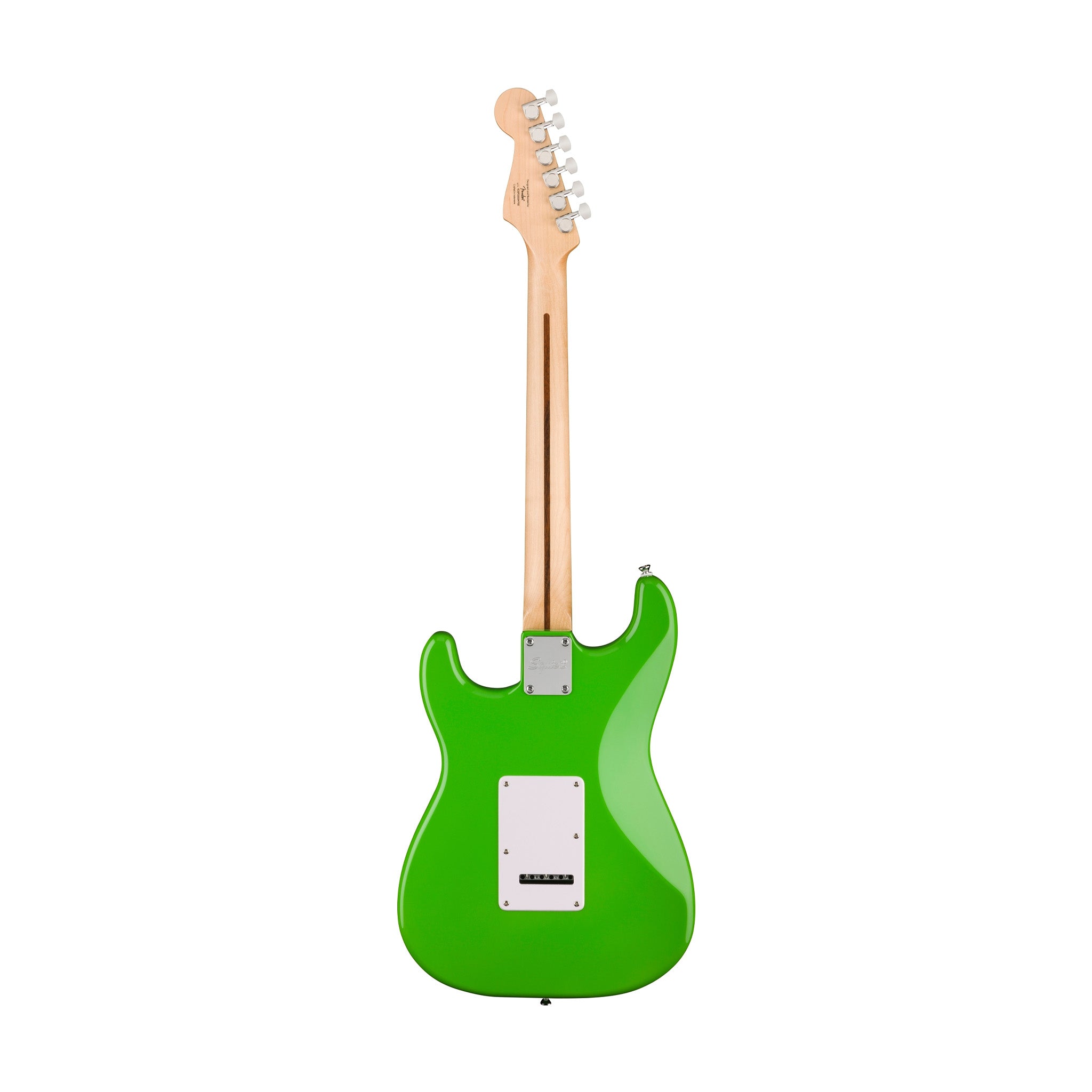 Squier FSR Sonic Stratocaster HSS Electric Guitar w/White Pickguard, Laurel FB, Lime Green |  SQUIER BY FENDER |  ELECTRIC GUITAR |  Zoso Music