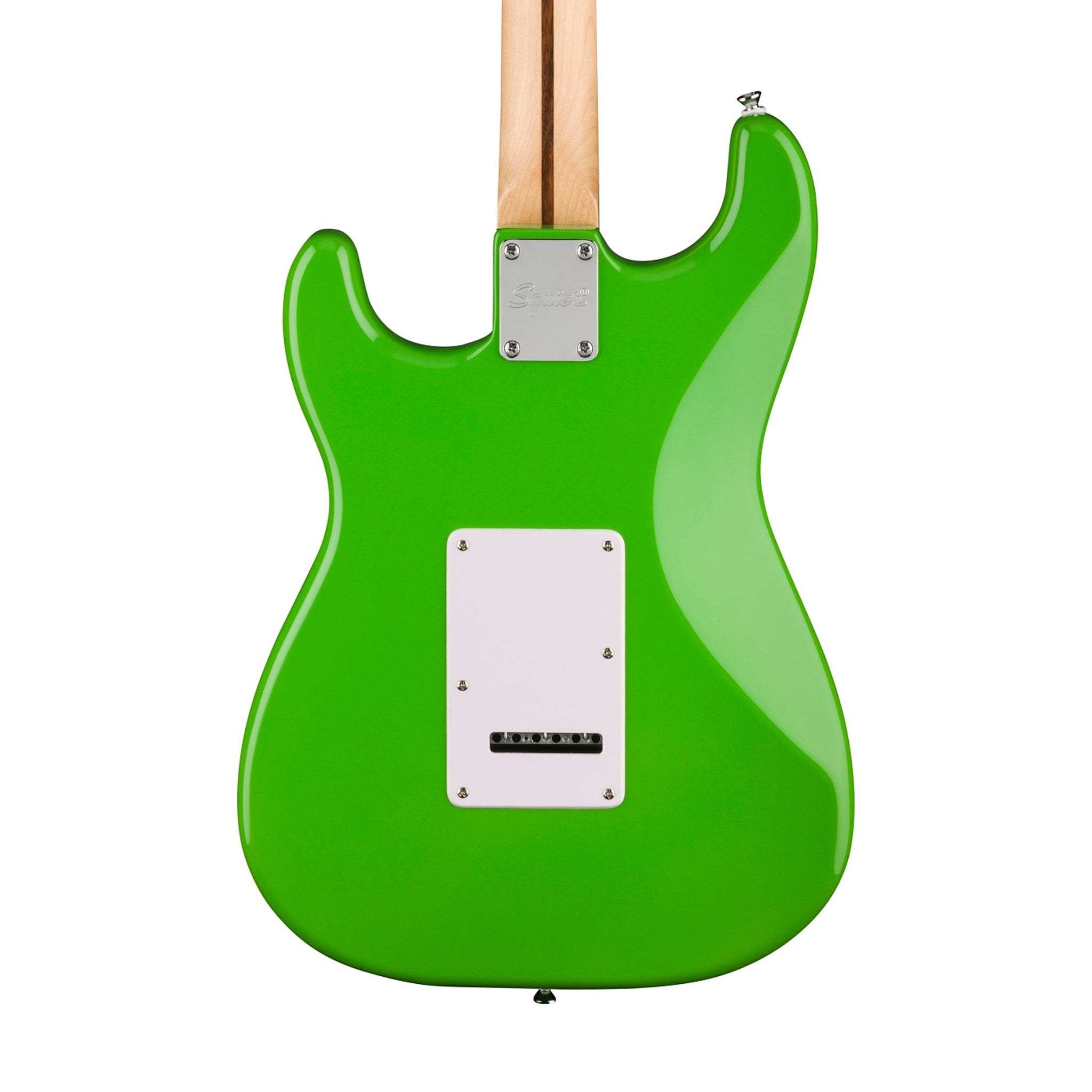 Squier FSR Sonic Stratocaster HSS Electric Guitar w/White Pickguard, Laurel FB, Lime Green |  SQUIER BY FENDER |  ELECTRIC GUITAR |  Zoso Music