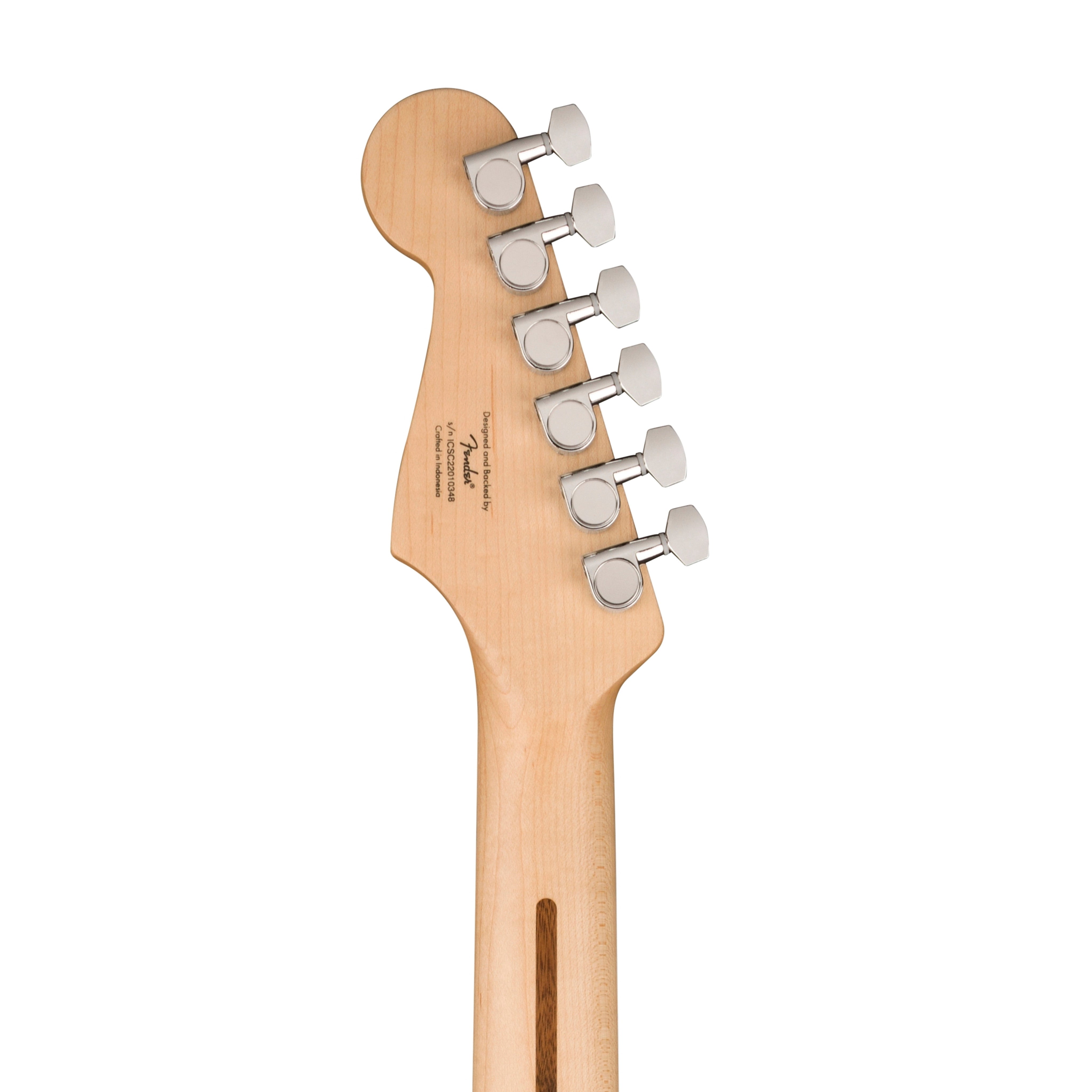 Squier Sonic Stratocaster HSS Electric Guitar Bundle w/White Pickguard, Maple FB, Tahitian Coral