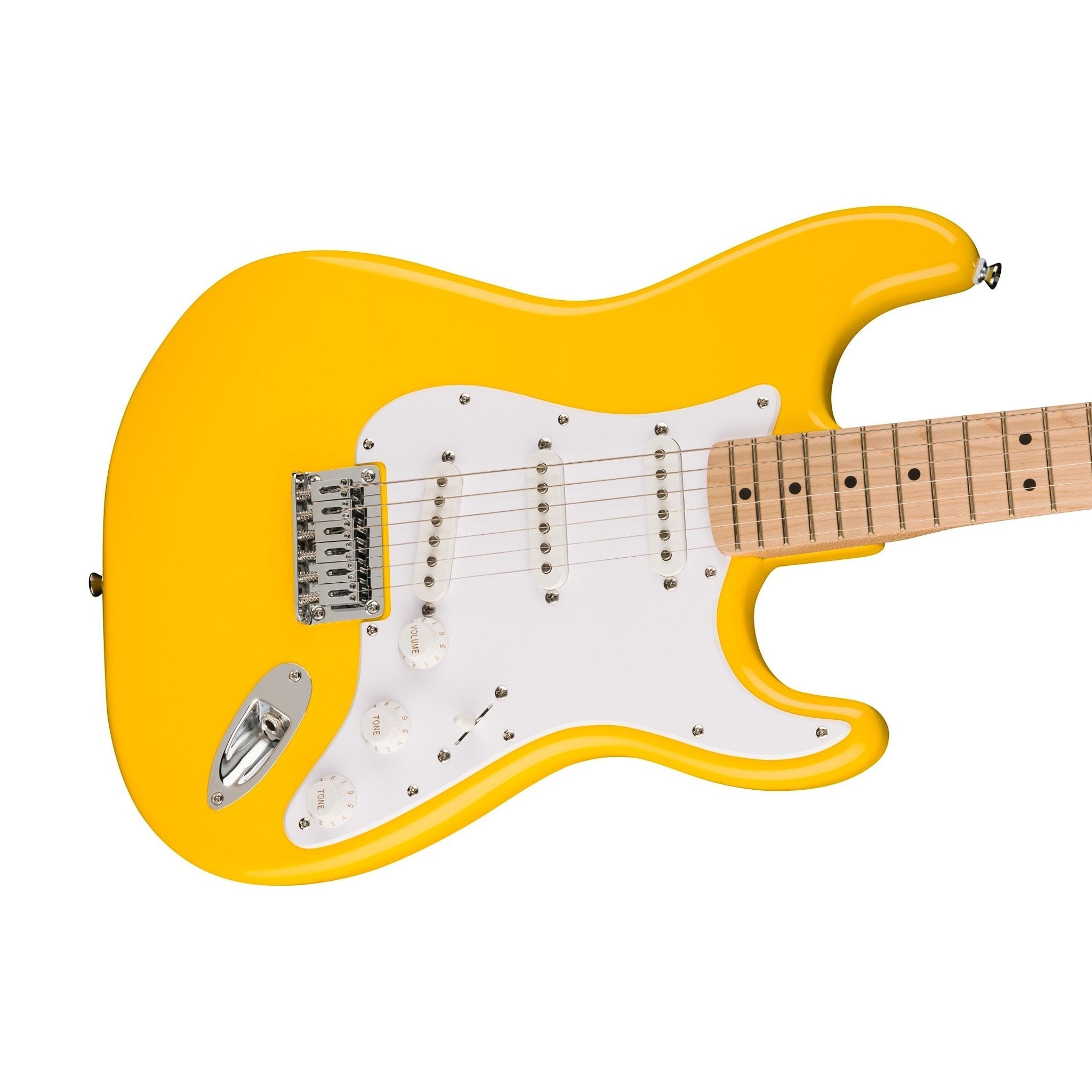 Squier Limited Edition Sonic Stratocaster HT Electric Guitar w/White Pickguard, Maple FB, Graffiti Yellow |  SQUIER BY FENDER |  ELECTRIC GUITAR |  Zoso Music
