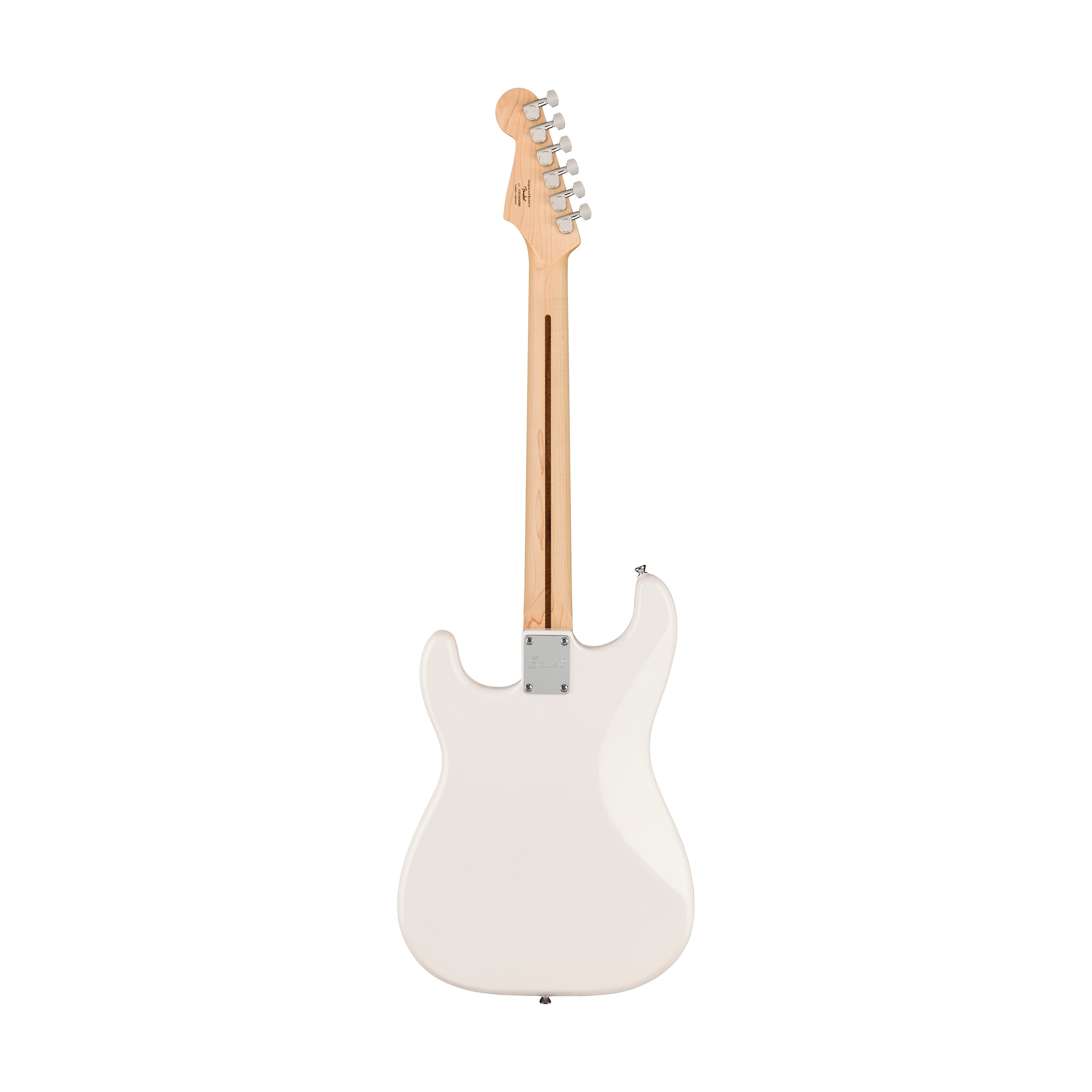 Squier Sonic Stratocaster HT Electric Guitar w/White Pickguard, Maple FB, Arctic White