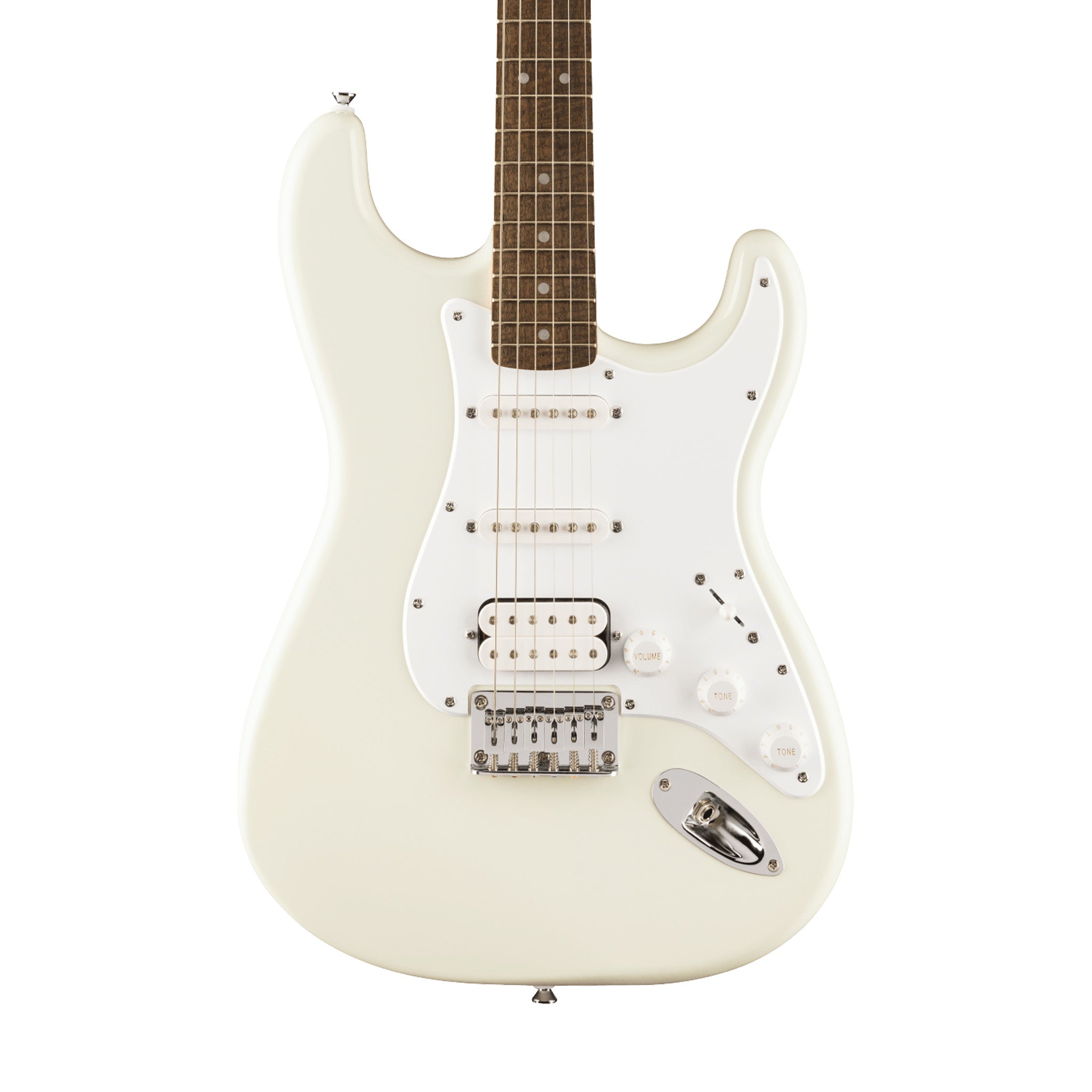 Squier FSR Sonic Stratocaster HT HSS Electric Guitar, Laurel FB, Arctic White | Zoso Music Sdn Bhd
