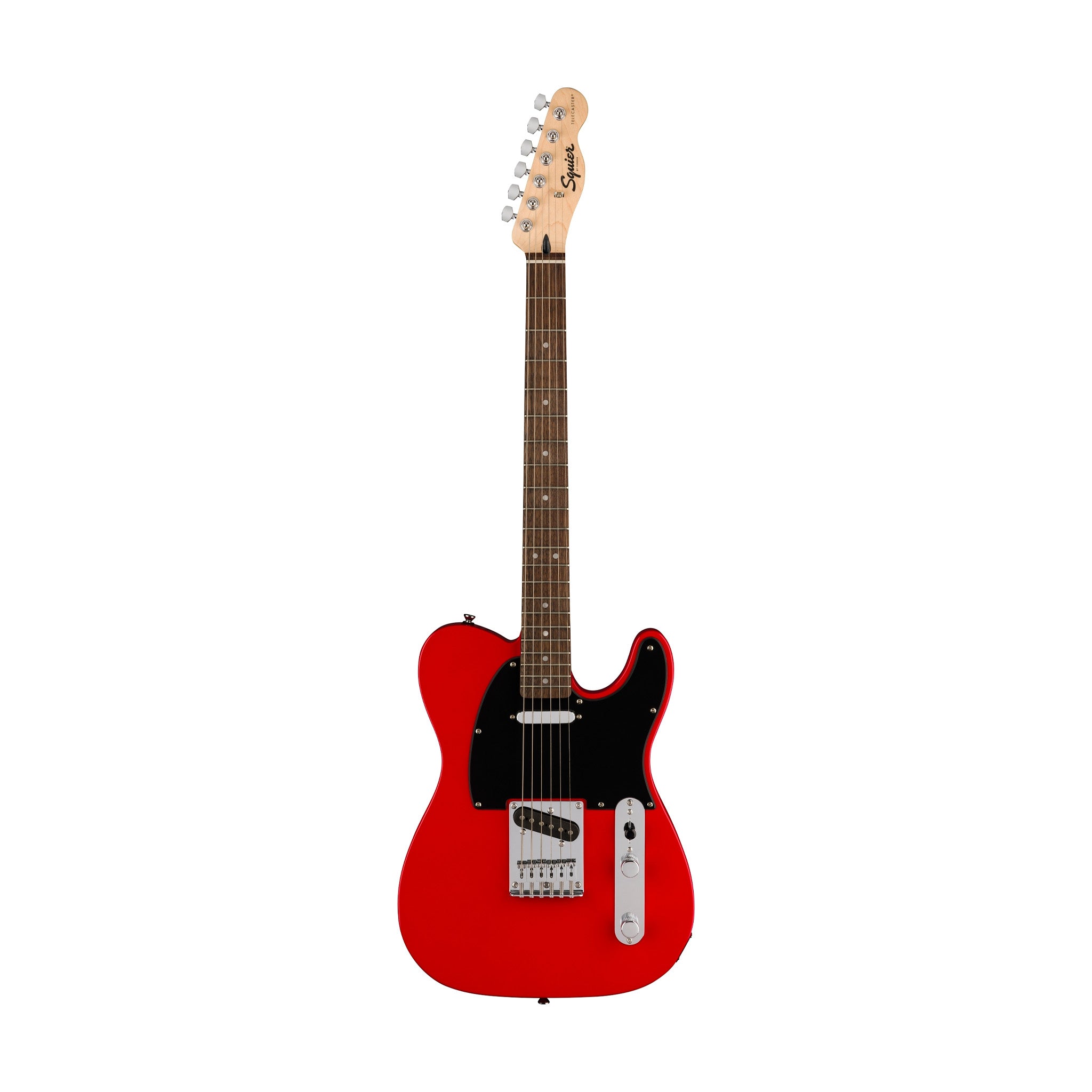 Squier Sonic Telecaster Electric Guitar Bundle w/Black Pickguard, Laurel FB, Torino Red