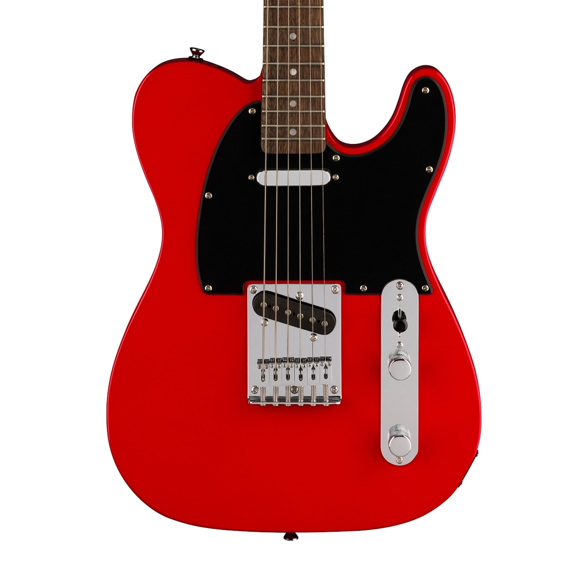Squier Sonic Telecaster Electric Guitar Bundle w/Black Pickguard, Laurel FB, Torino Red