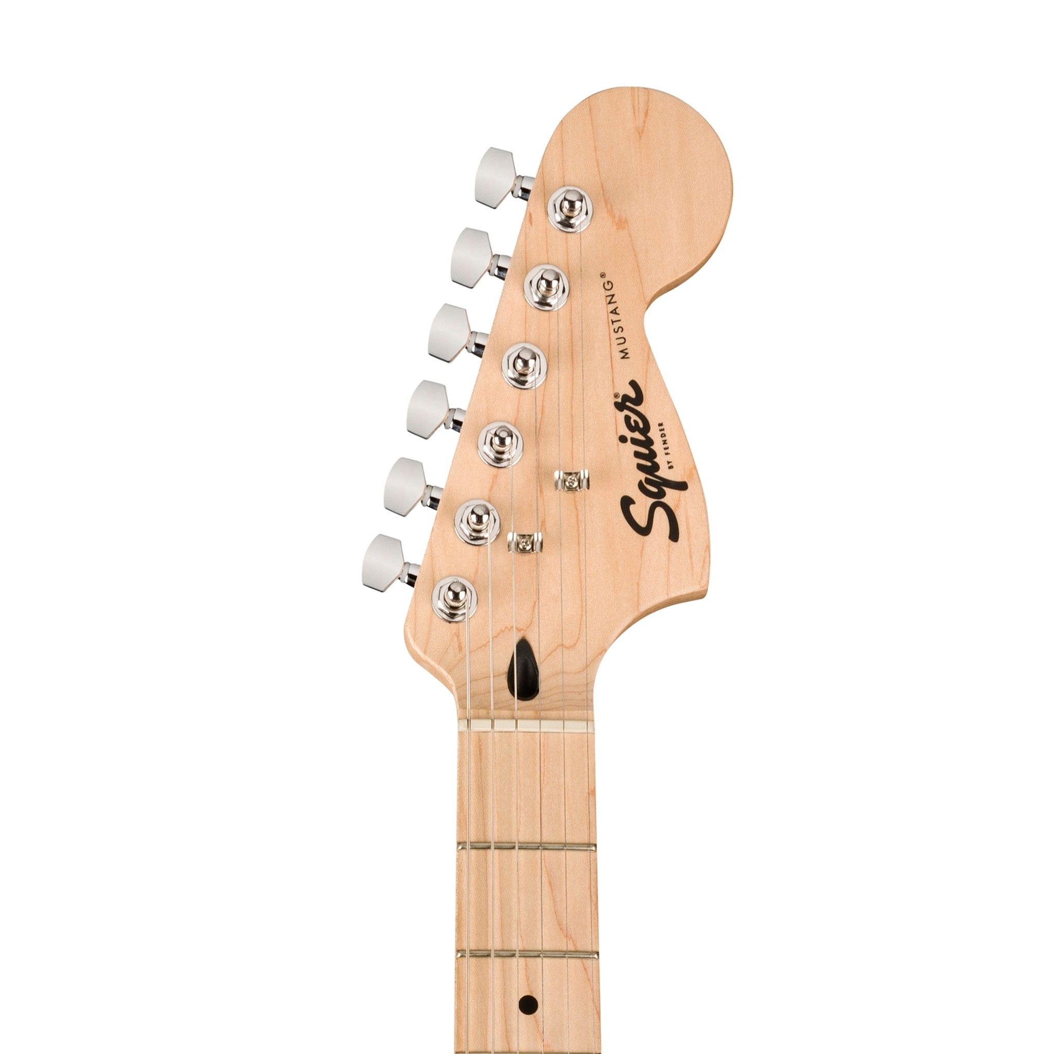 Squier Sonic Mustang HH Electric Guitar Bundle w/White Pickguard, Maple FB, Flash Pink