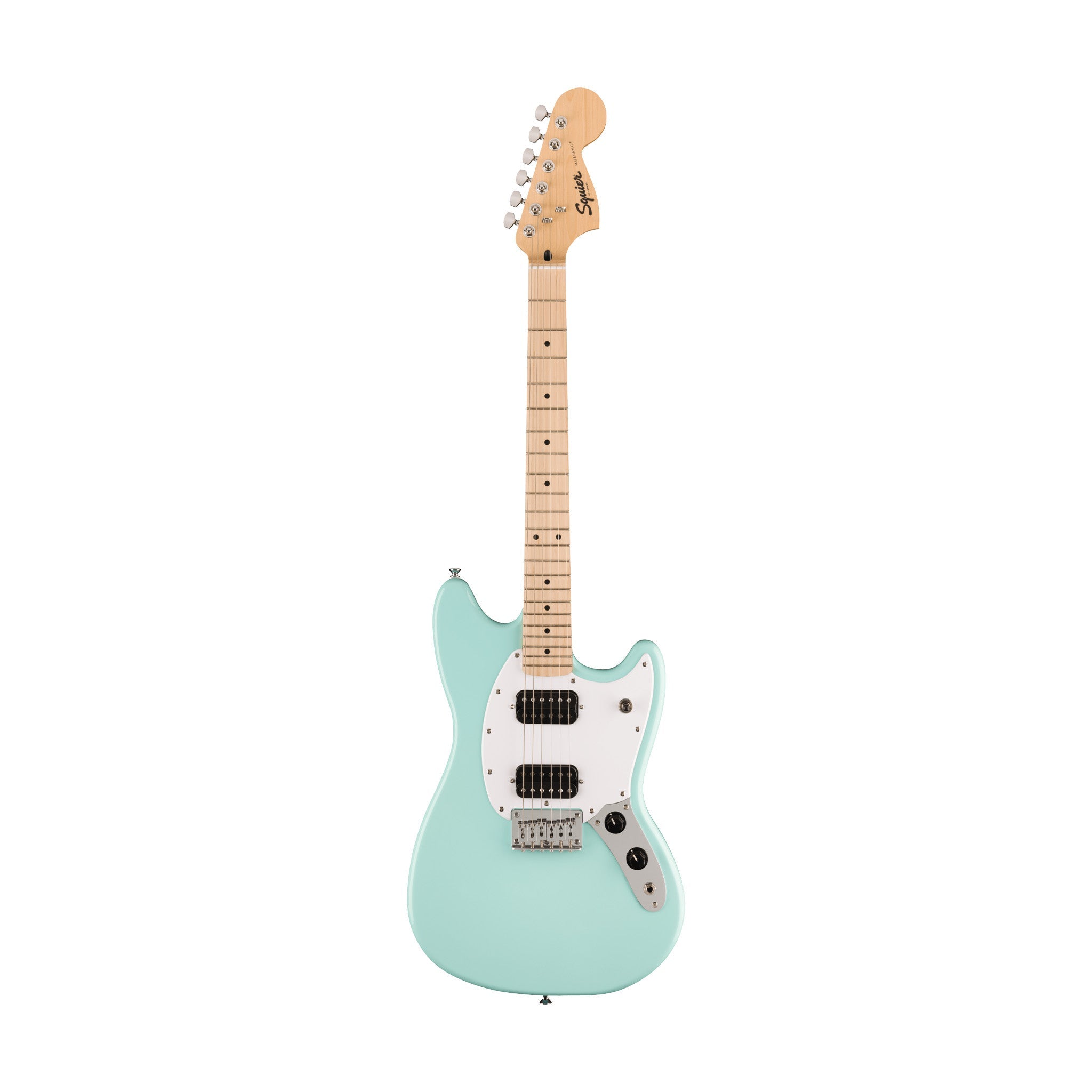 Squier FSR Sonic Mustang HH Electric Guitar w/White Pickguard, Maple FB, Sonic Blue |  SQUIER BY FENDER |  ELECTRIC GUITAR |  Zoso Music