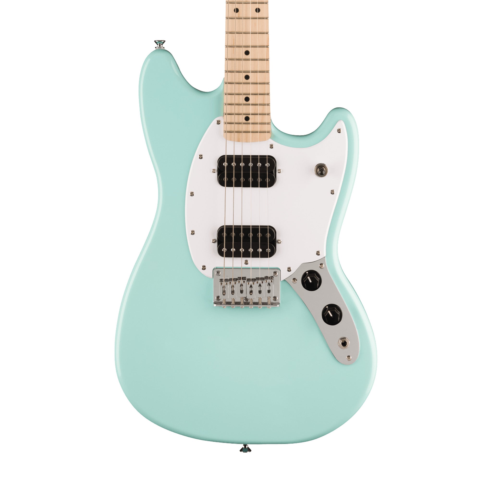 Squier FSR Sonic Mustang HH Electric Guitar w/White Pickguard, Maple FB, Sonic Blue | Zoso Music Sdn Bhd