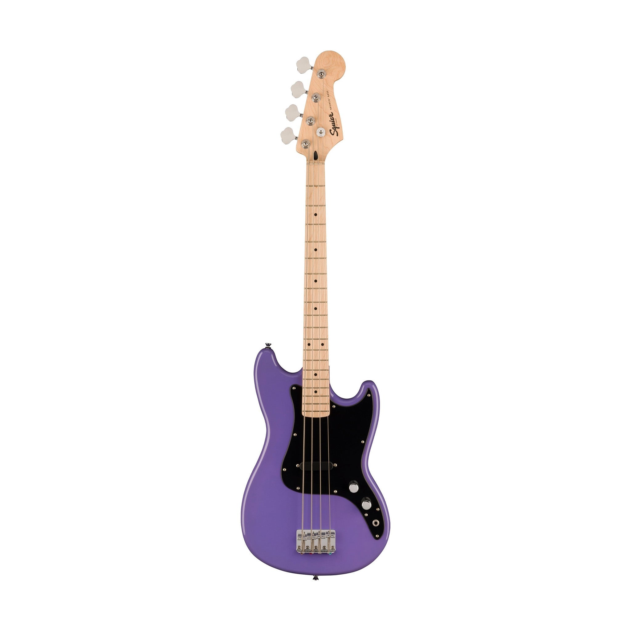 Squier Limited Edition Sonic Bronco Bass Guitar w/Black Pickguard, Maple FB, Ultraviolet |  SQUIER BY FENDER |  ELECTRIC GUITAR |  Zoso Music