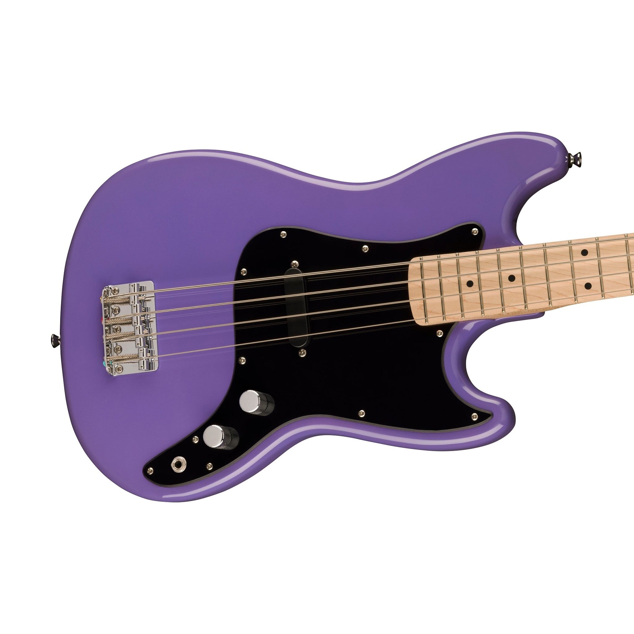 Squier Limited Edition Sonic Bronco Bass Guitar w/Black Pickguard, Maple FB, Ultraviolet |  SQUIER BY FENDER |  ELECTRIC GUITAR |  Zoso Music