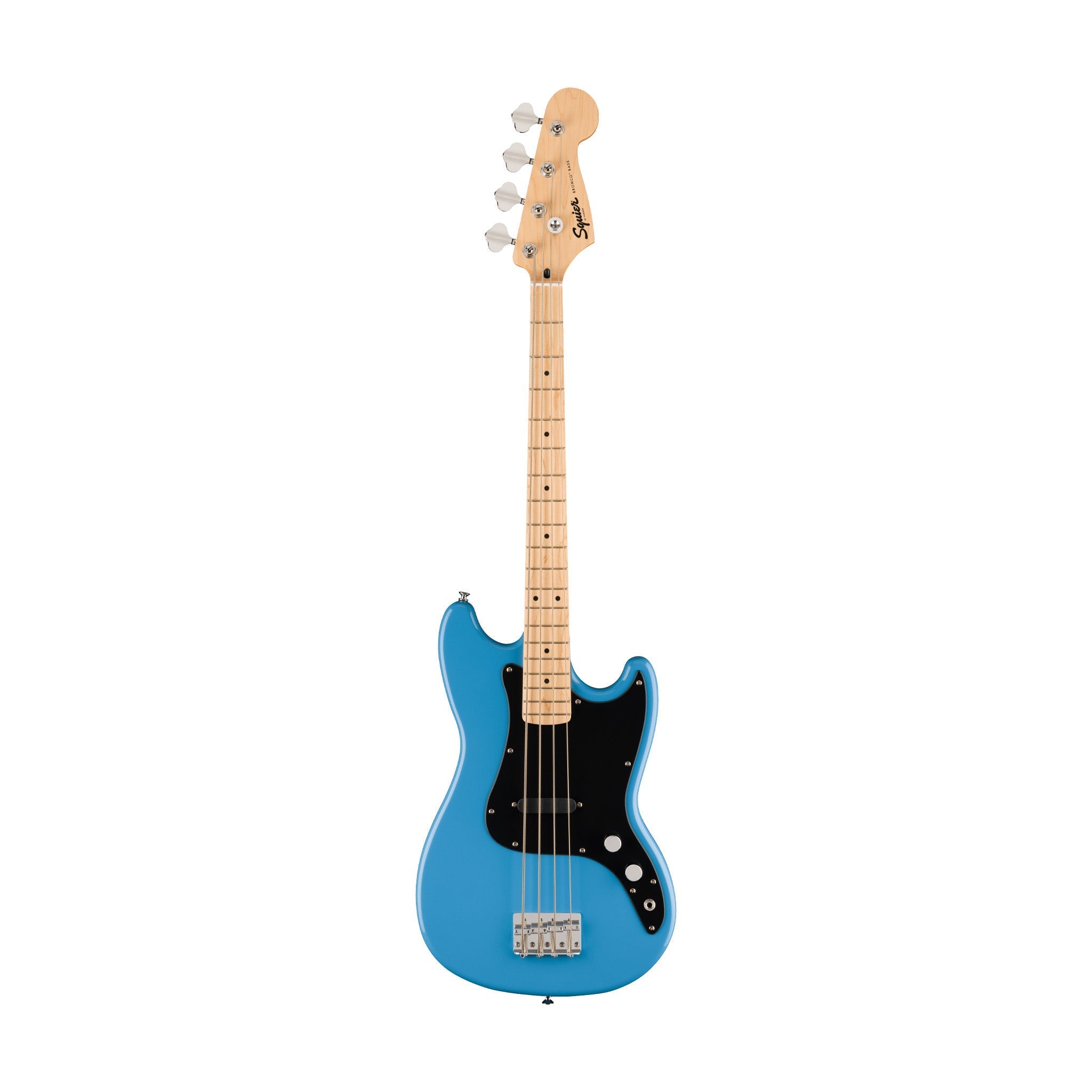 Squier FSR Sonic Bronco Bass Guitar w/Black Pickguard, Maple FB, California Blue |  SQUIER BY FENDER |  ELECTRIC GUITAR |  Zoso Music
