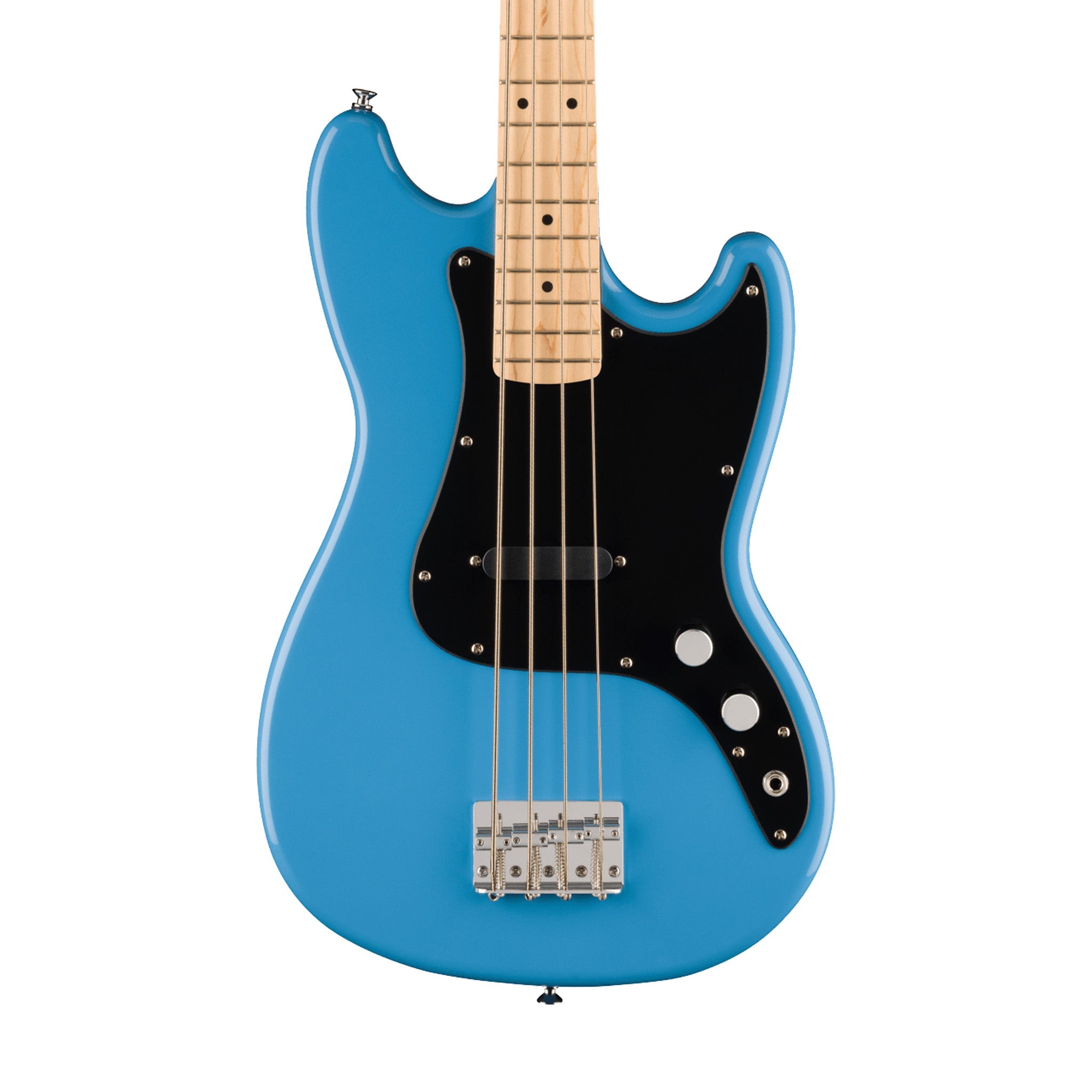 Squier FSR Sonic Bronco Bass Guitar w/Black Pickguard, Maple FB, California Blue | Zoso Music Sdn Bhd