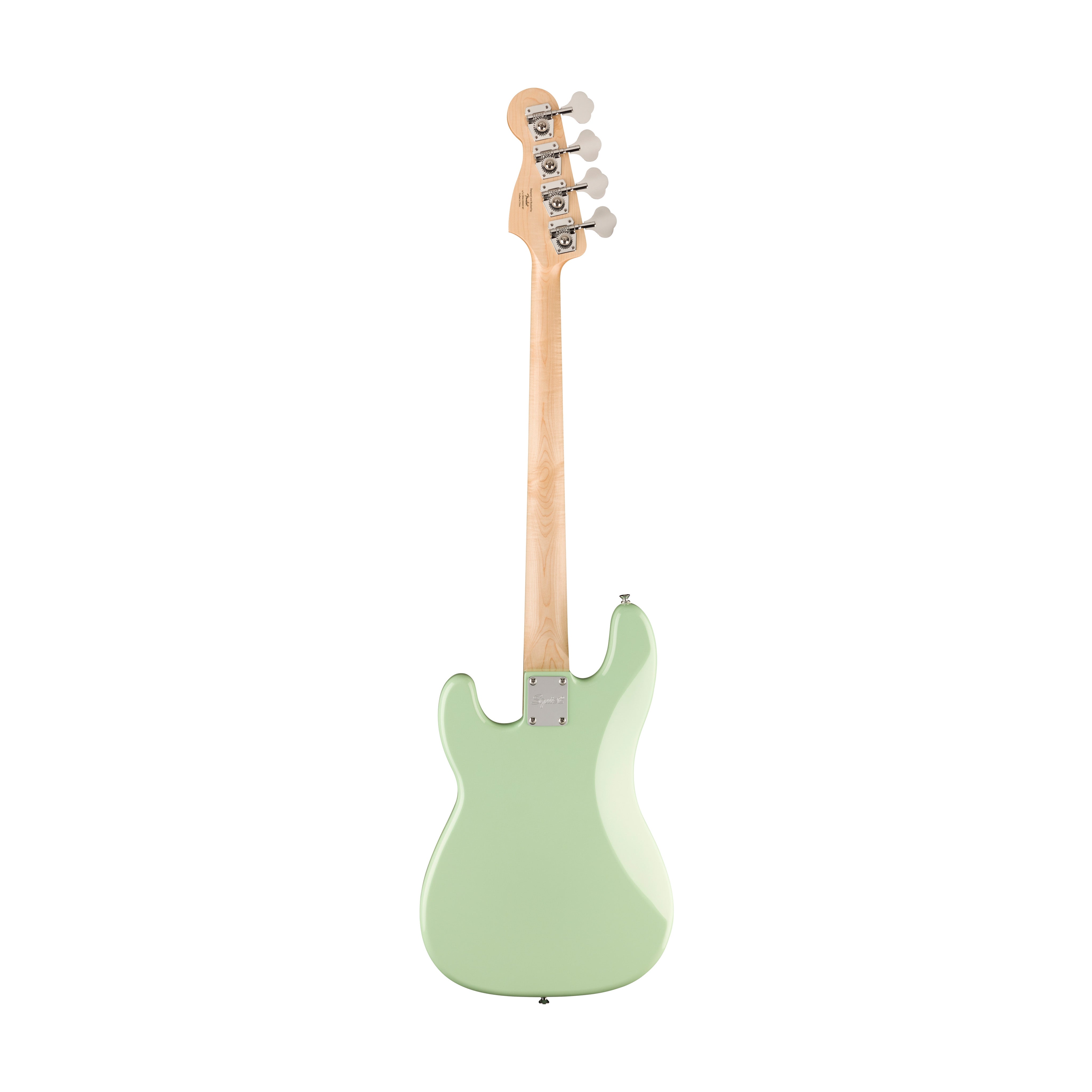 Squier FSR Sonic Precision Bass Guitar w/White Pickguard, Maple FB, Surf Green
