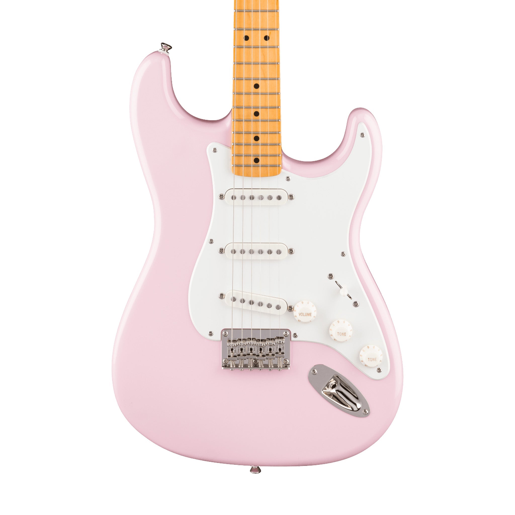 Squier Classic Vibe 50s Stratocaster Hardtail Electric Guitar, Maple FB, Shell Pink | Zoso Music Sdn Bhd