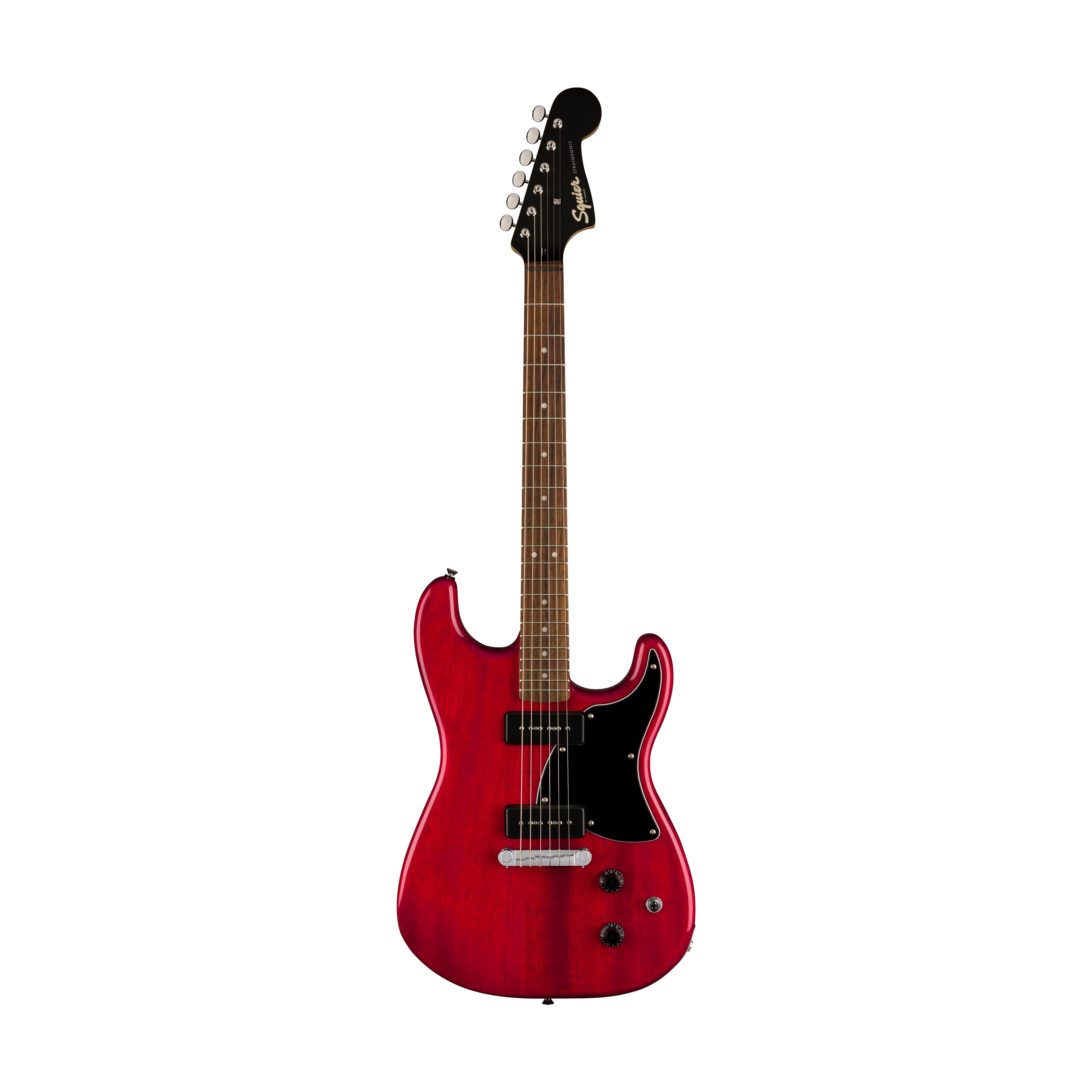 Squier Paranormal Strat-O-Sonic Electric Guitar, Laurel FB, Crimson Red Transparent |  SQUIER BY FENDER |  ELECTRIC GUITAR |  Zoso Music