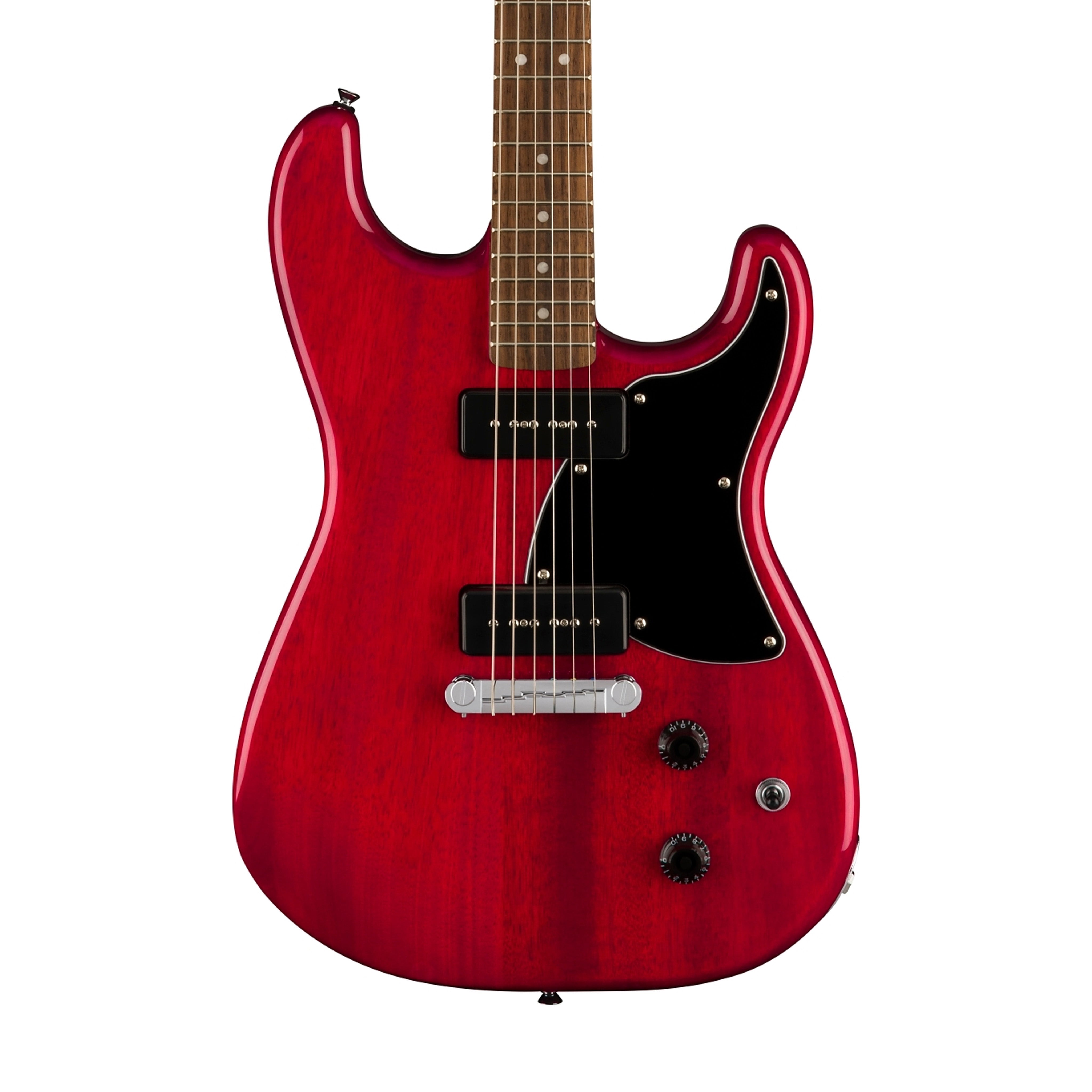 Squier Paranormal Strat-O-Sonic Electric Guitar, Laurel FB, Crimson Red Transparent | Zoso Music Sdn Bhd