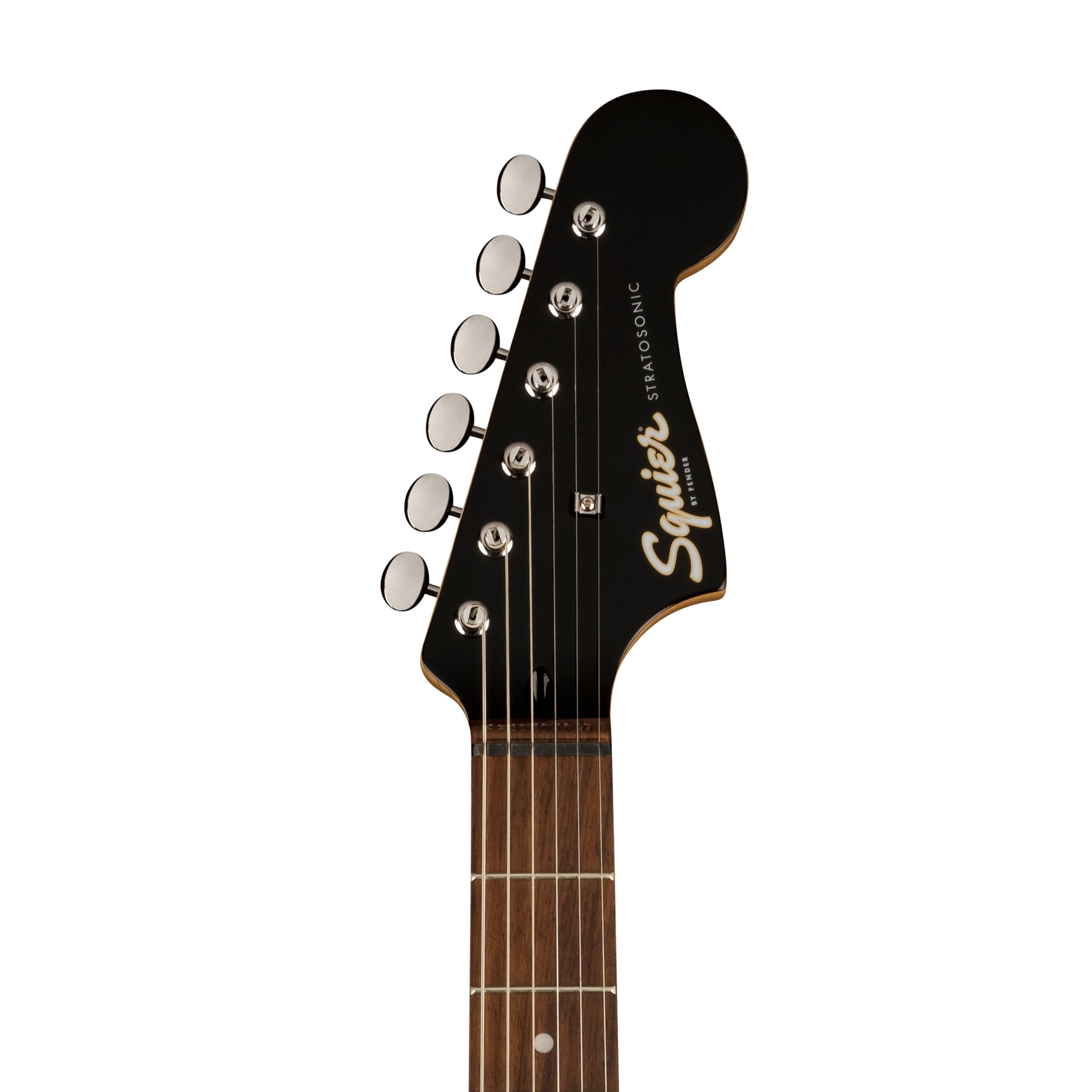 Squier Paranormal Strat-O-Sonic Electric Guitar, Laurel FB, Crimson Red Transparent |  SQUIER BY FENDER |  ELECTRIC GUITAR |  Zoso Music