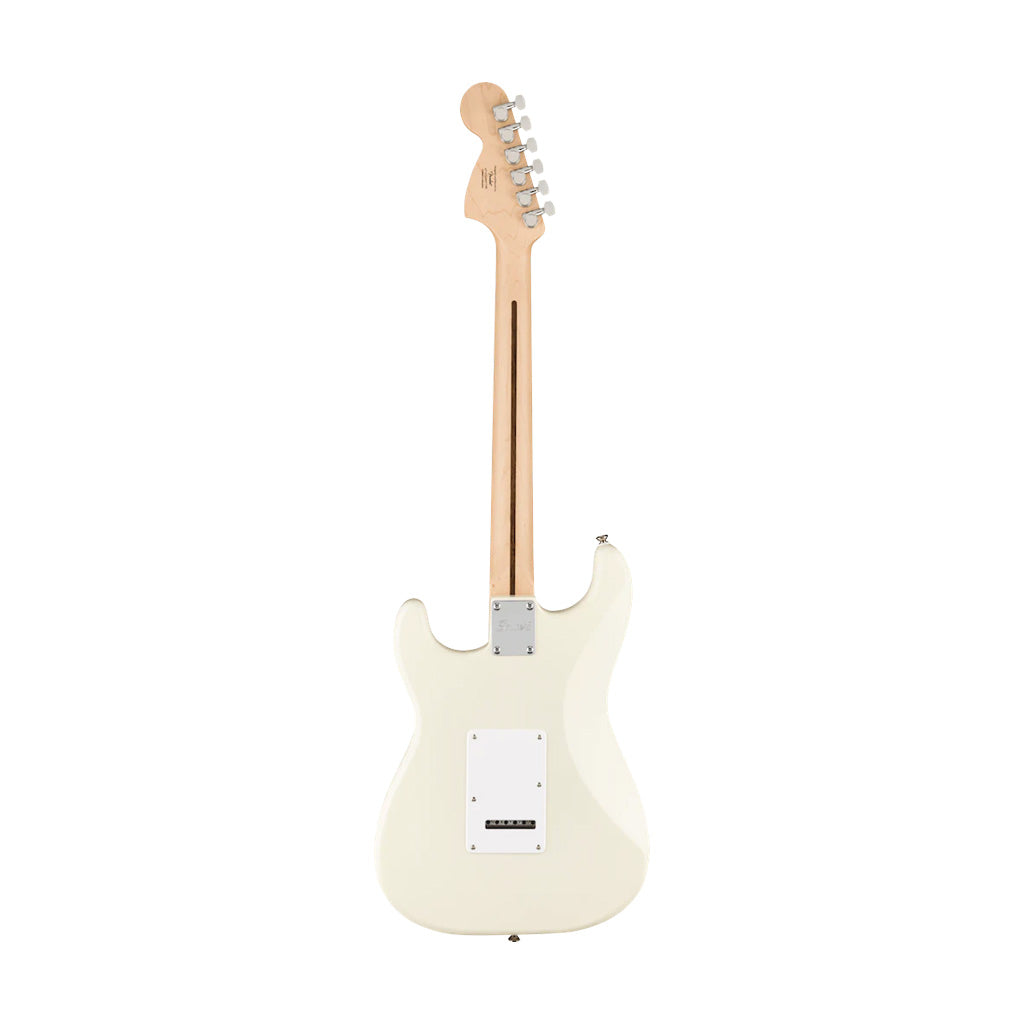 Squier FSR Affinity Series Stratocaster Electric Guitar, Laurel FB, Olympic White
