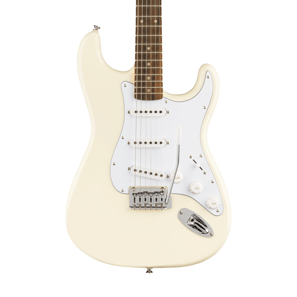 Squier FSR Affinity Series Stratocaster Electric Guitar, Laurel FB, Olympic White