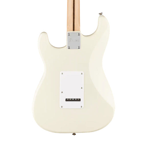 Squier FSR Affinity Series Stratocaster Electric Guitar, Laurel FB, Olympic White