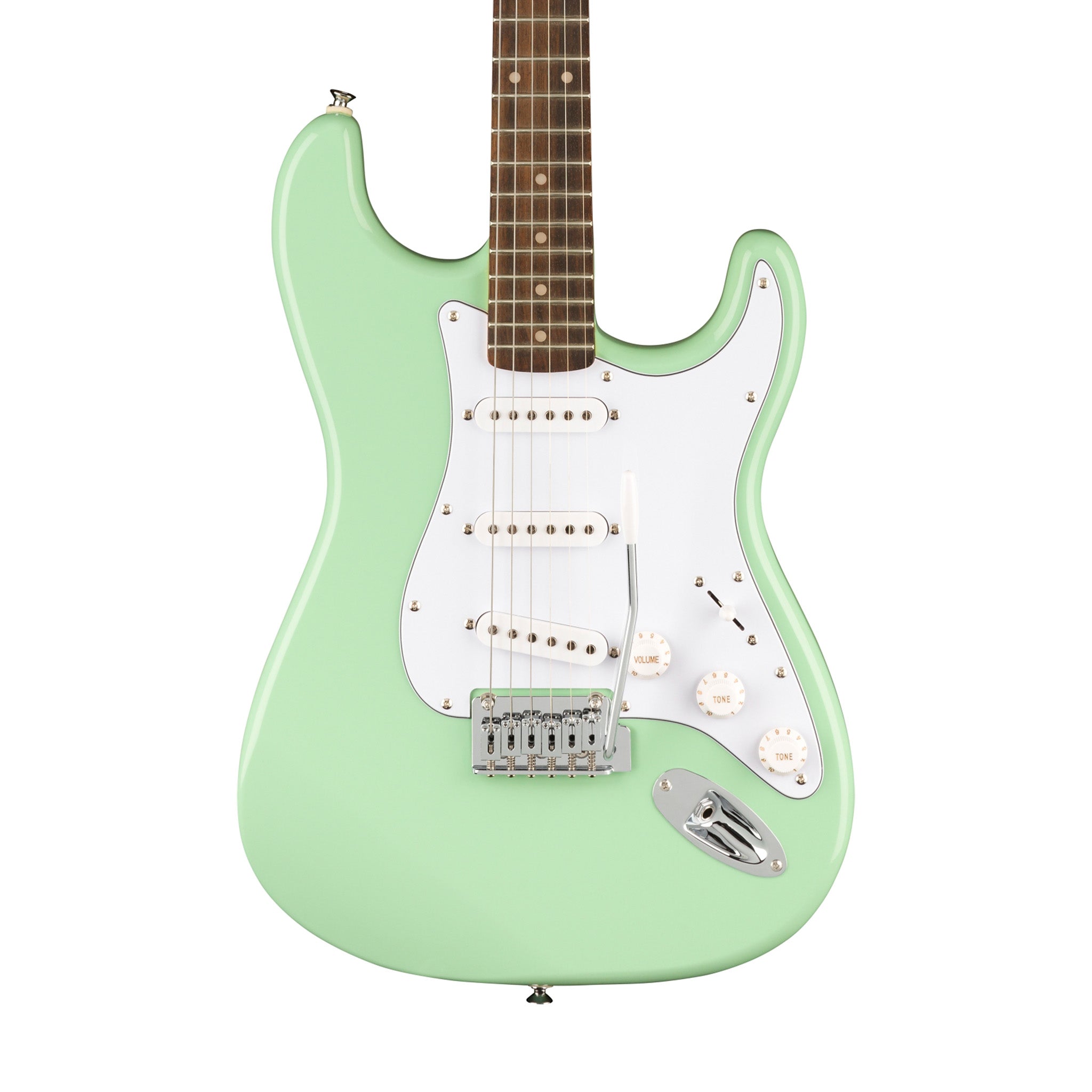 Squier FSR Affinity Series Stratocaster Electric Guitar w/White Pickguard, Laurel FB, Surf Green | Zoso Music Sdn Bhd