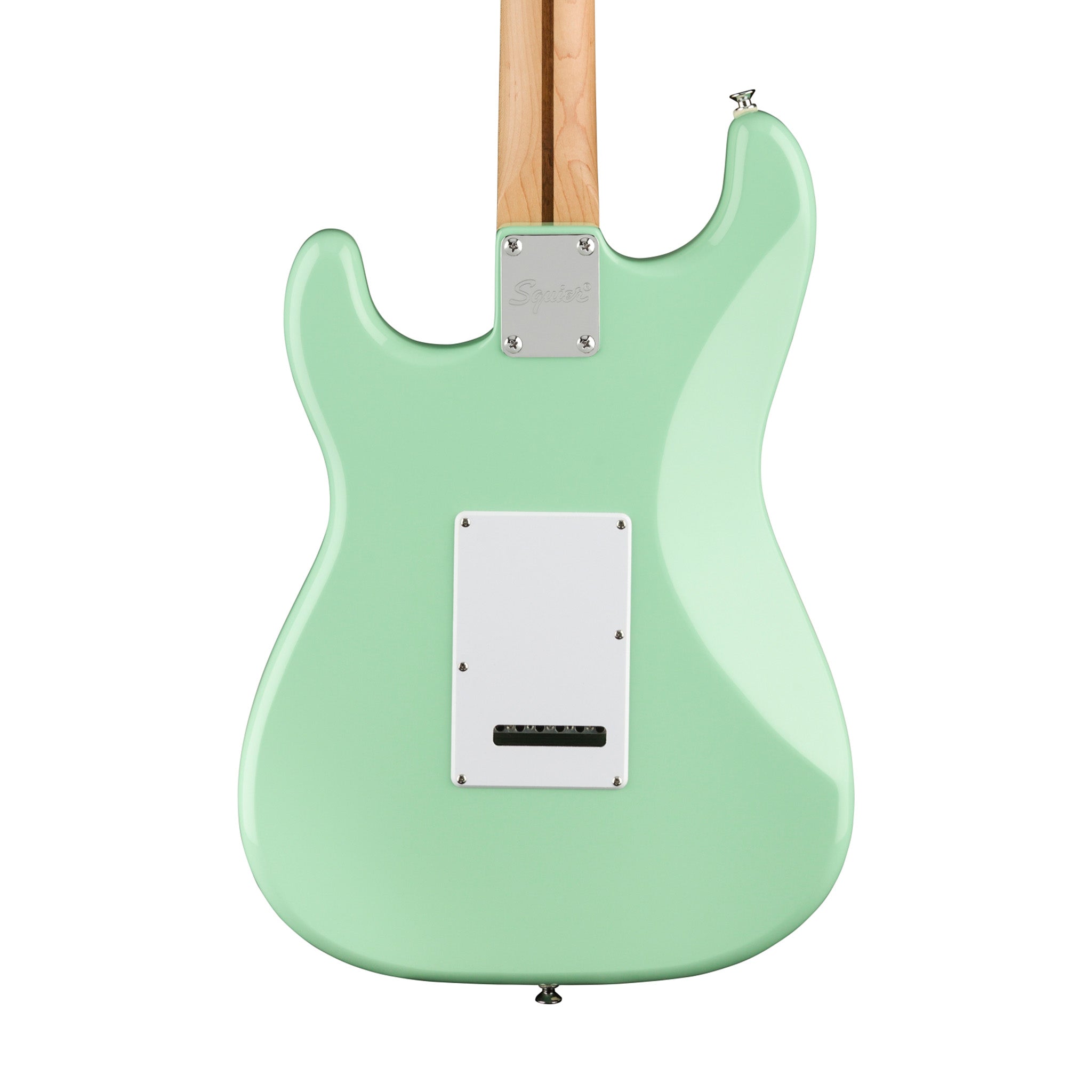 Squier FSR Affinity Series Stratocaster Guitar w/White Pearloid Pickguard, Laurel FB, Surf Green