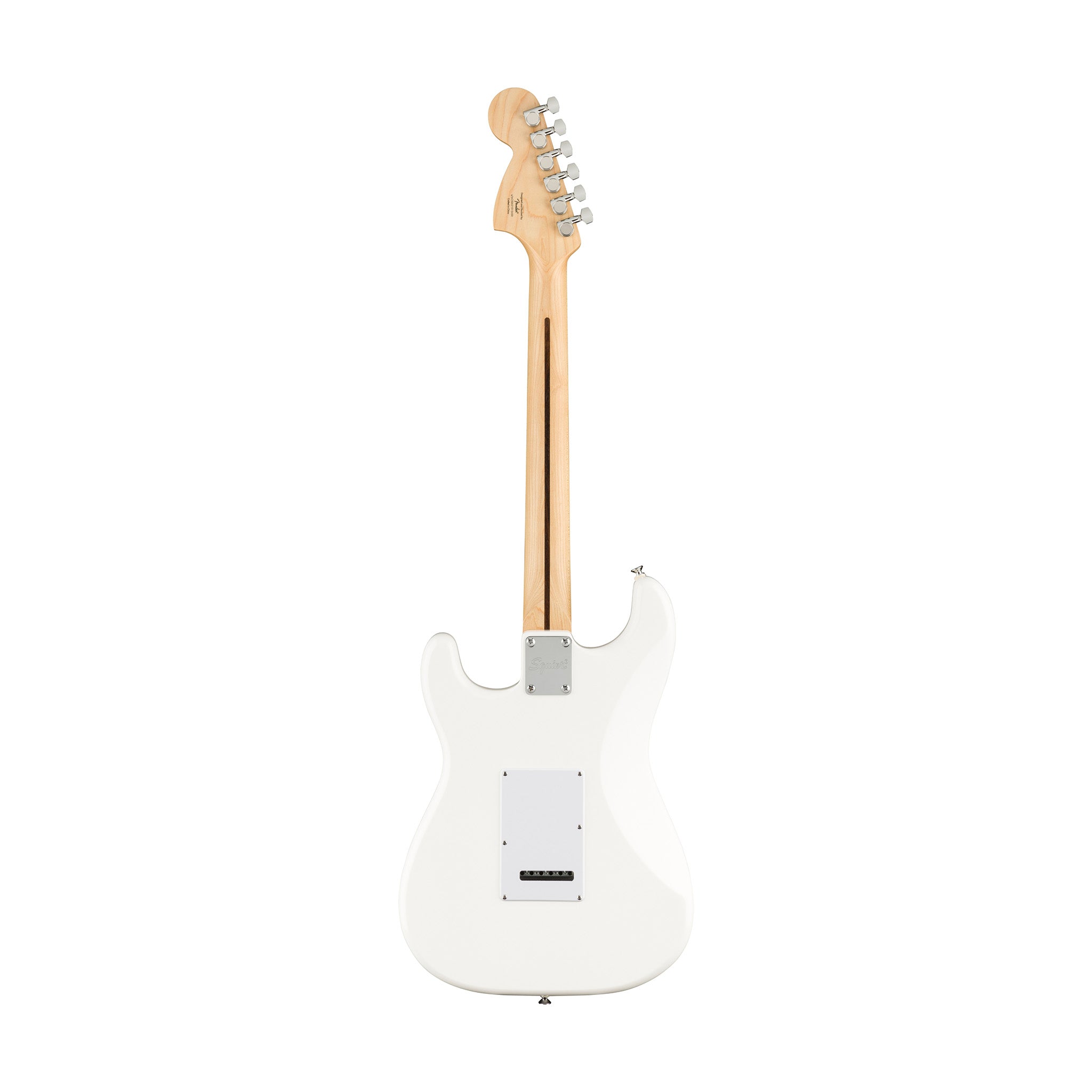 Squier FSR Affinity Series Stratocaster Guitar w/White Pearloid Pickguard, Laurel FB, Arctic White