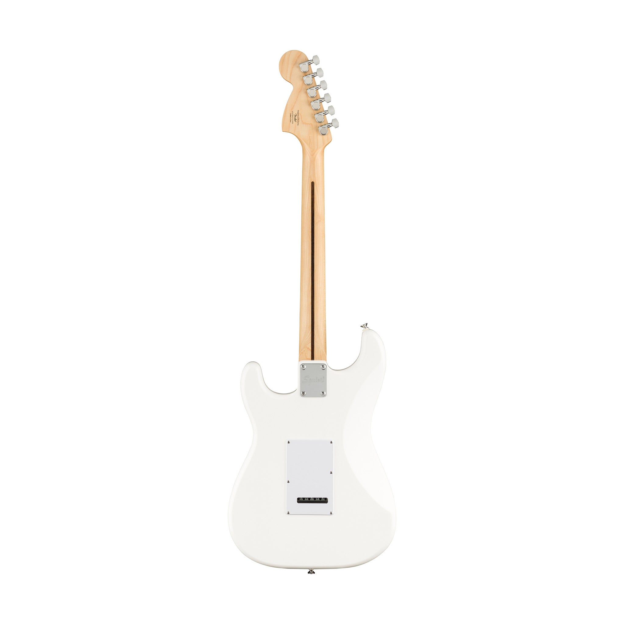 Squier FSR Affinity Series Stratocaster Guitar w/White Pearloid Pickguard, Laurel FB, Arctic White |  SQUIER BY FENDER |  ELECTRIC GUITAR |  Zoso Music