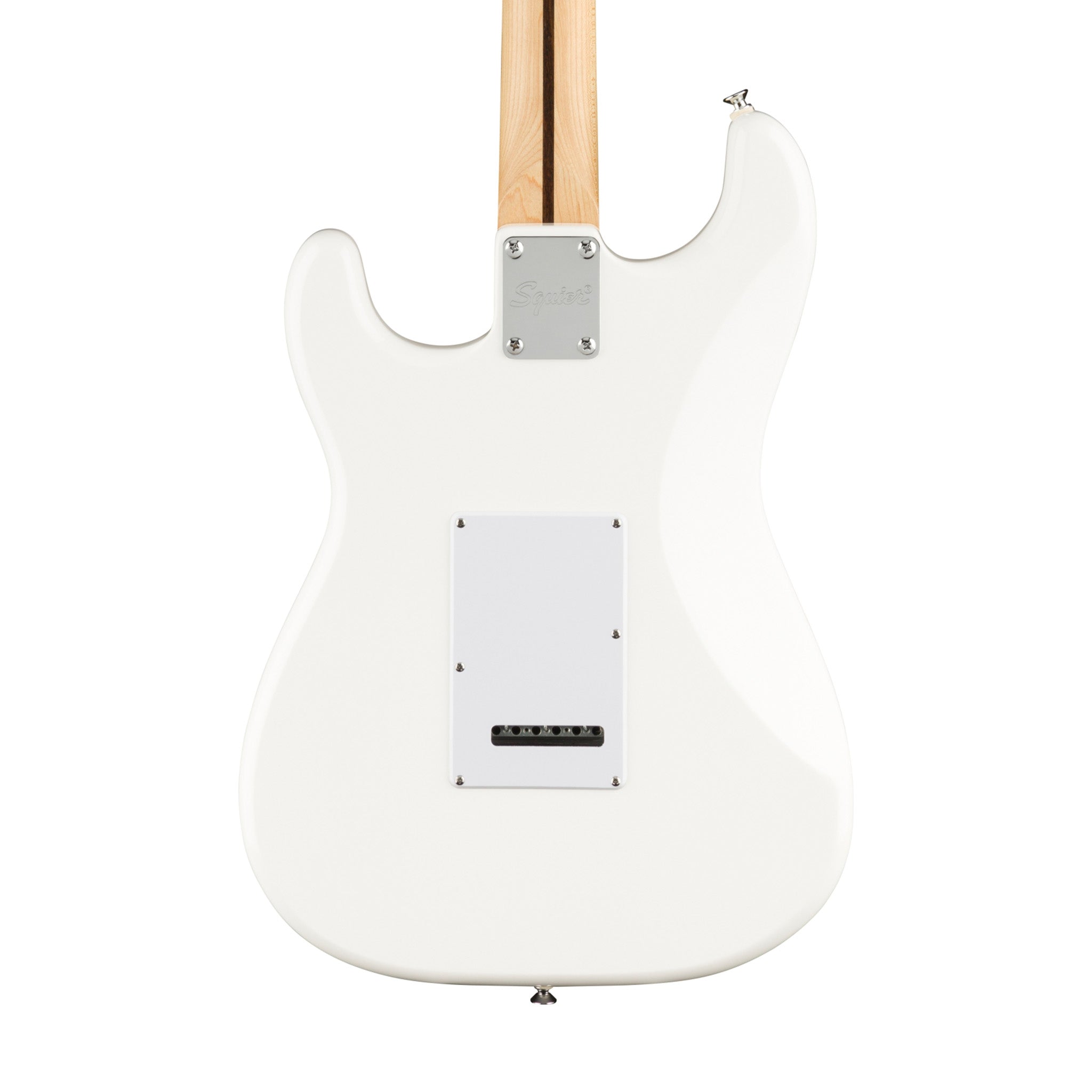 Squier FSR Affinity Series Stratocaster Guitar w/White Pearloid Pickguard, Laurel FB, Arctic White |  SQUIER BY FENDER |  ELECTRIC GUITAR |  Zoso Music