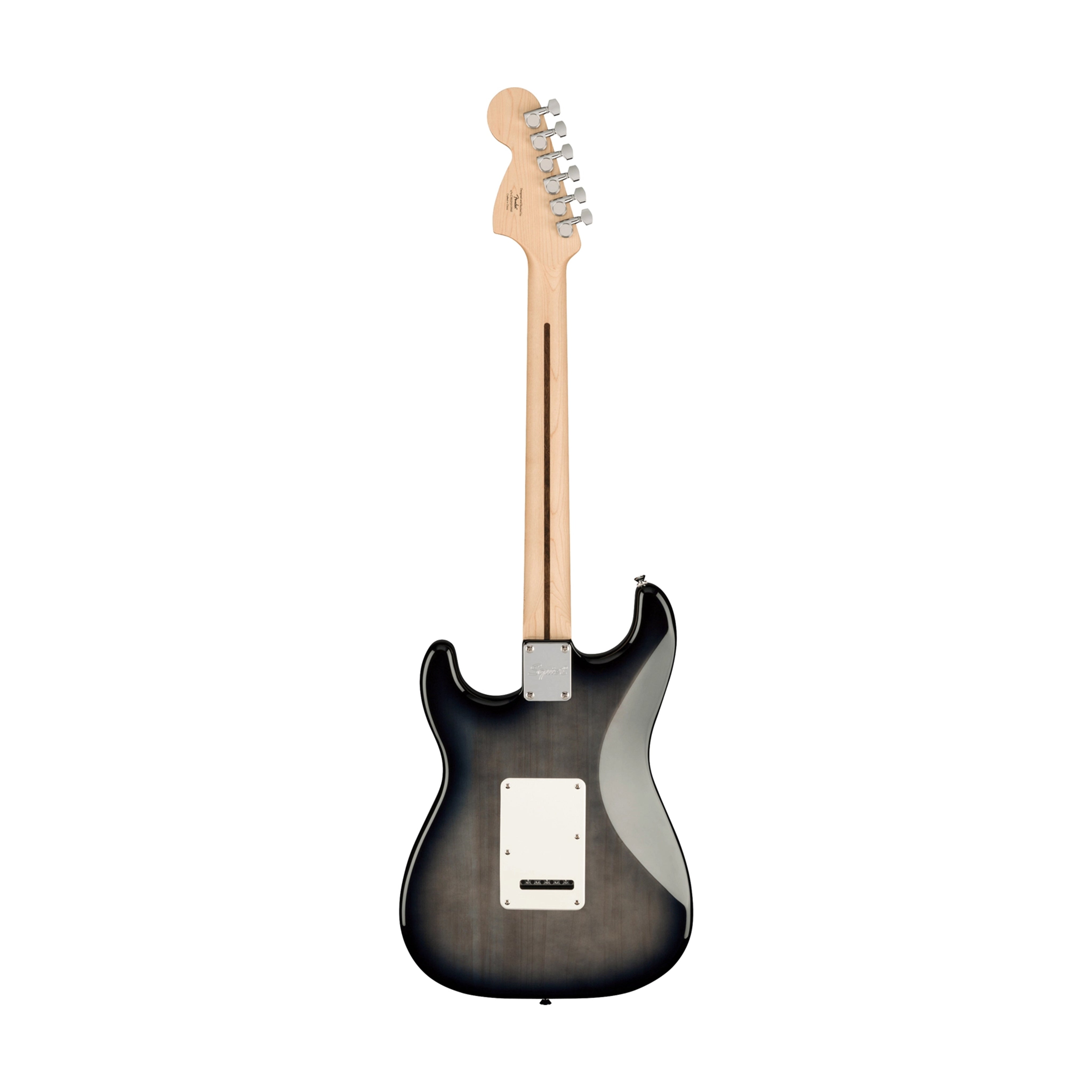 Squier FSR Affinity Series Stratocaster QMT Electric Guitar, Laurel FB, Black Burst