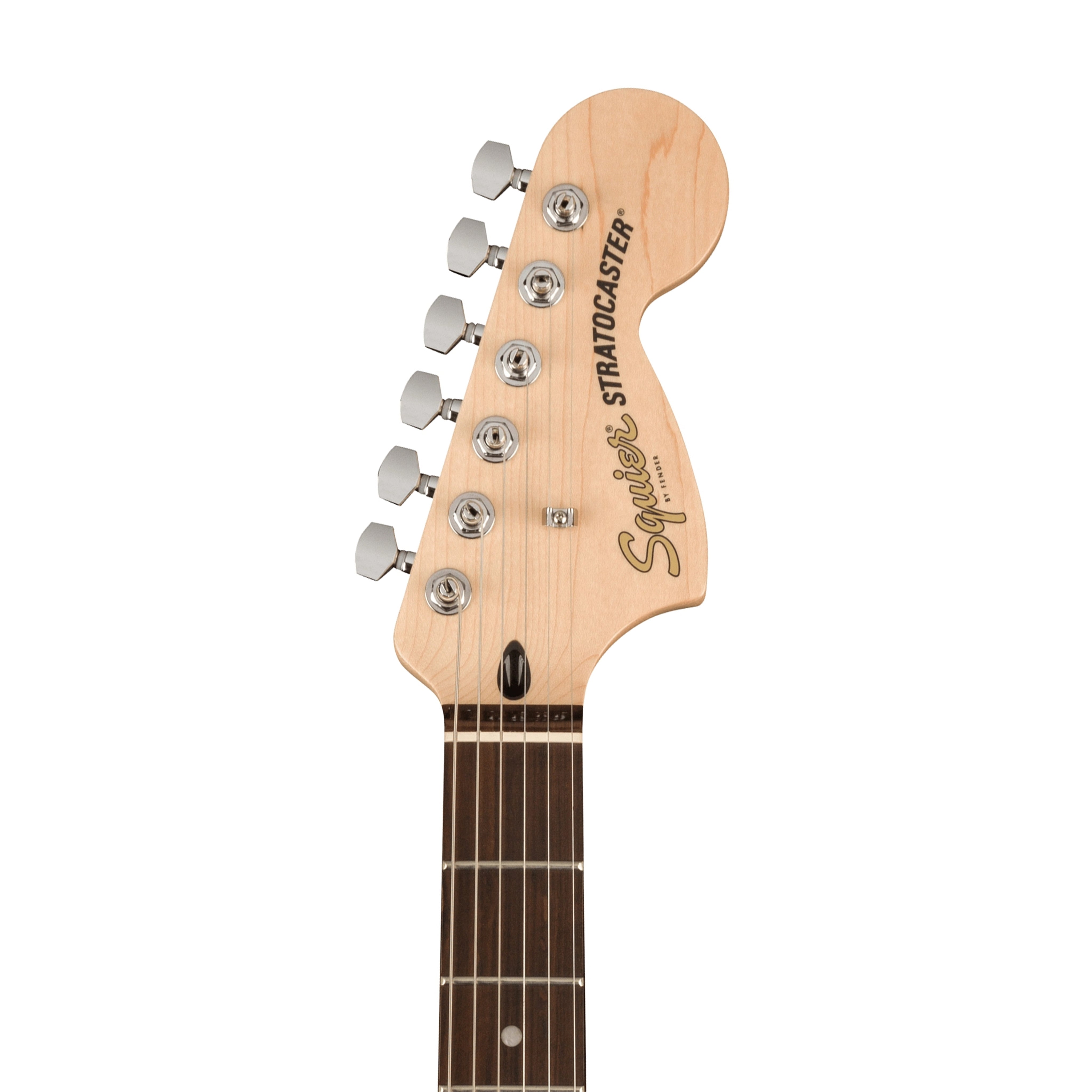 Squier FSR Affinity Series Stratocaster QMT Electric Guitar, Laurel FB, Black Burst